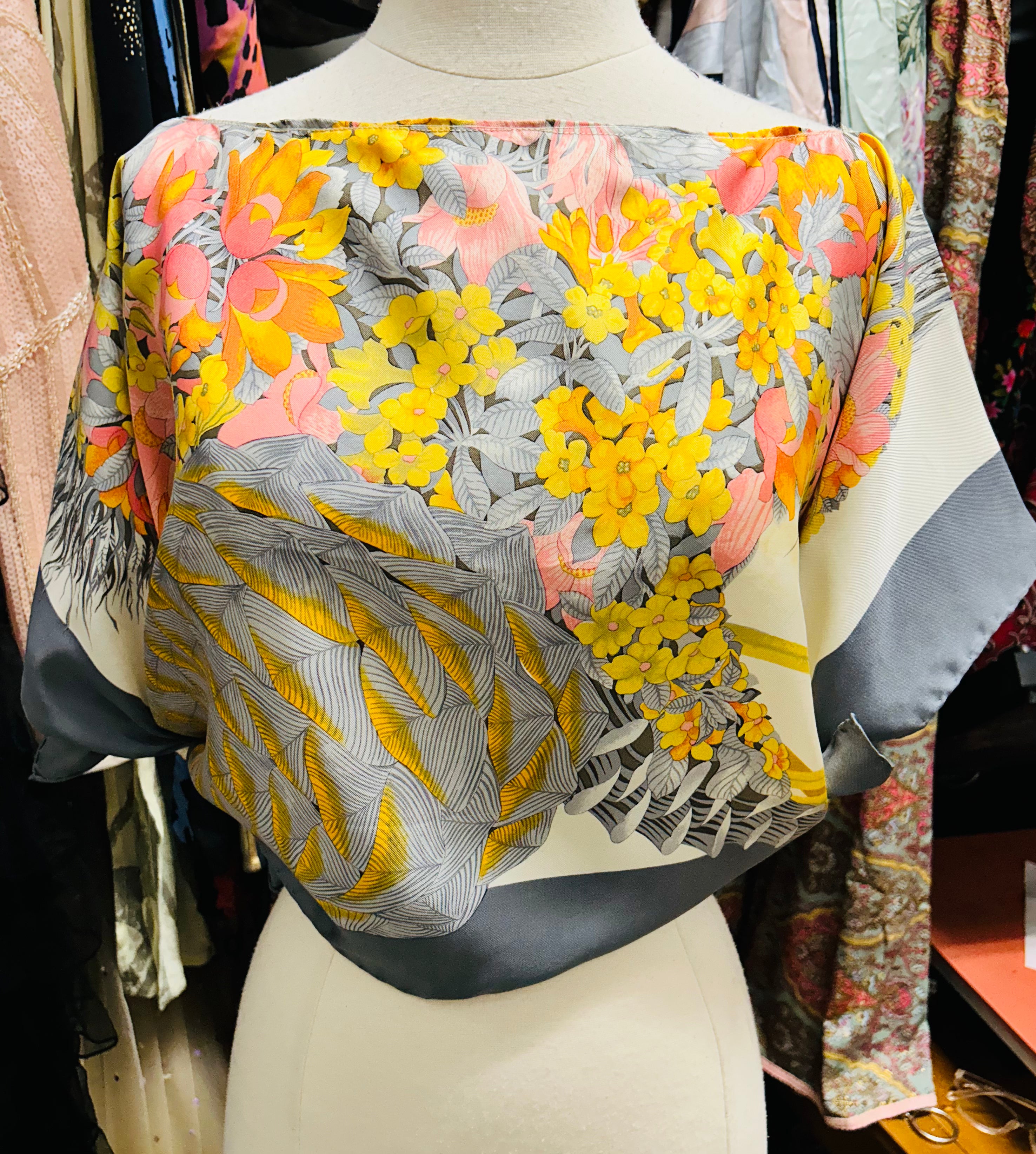 OOAK Silk Signed Ferragamo Scarf Top
