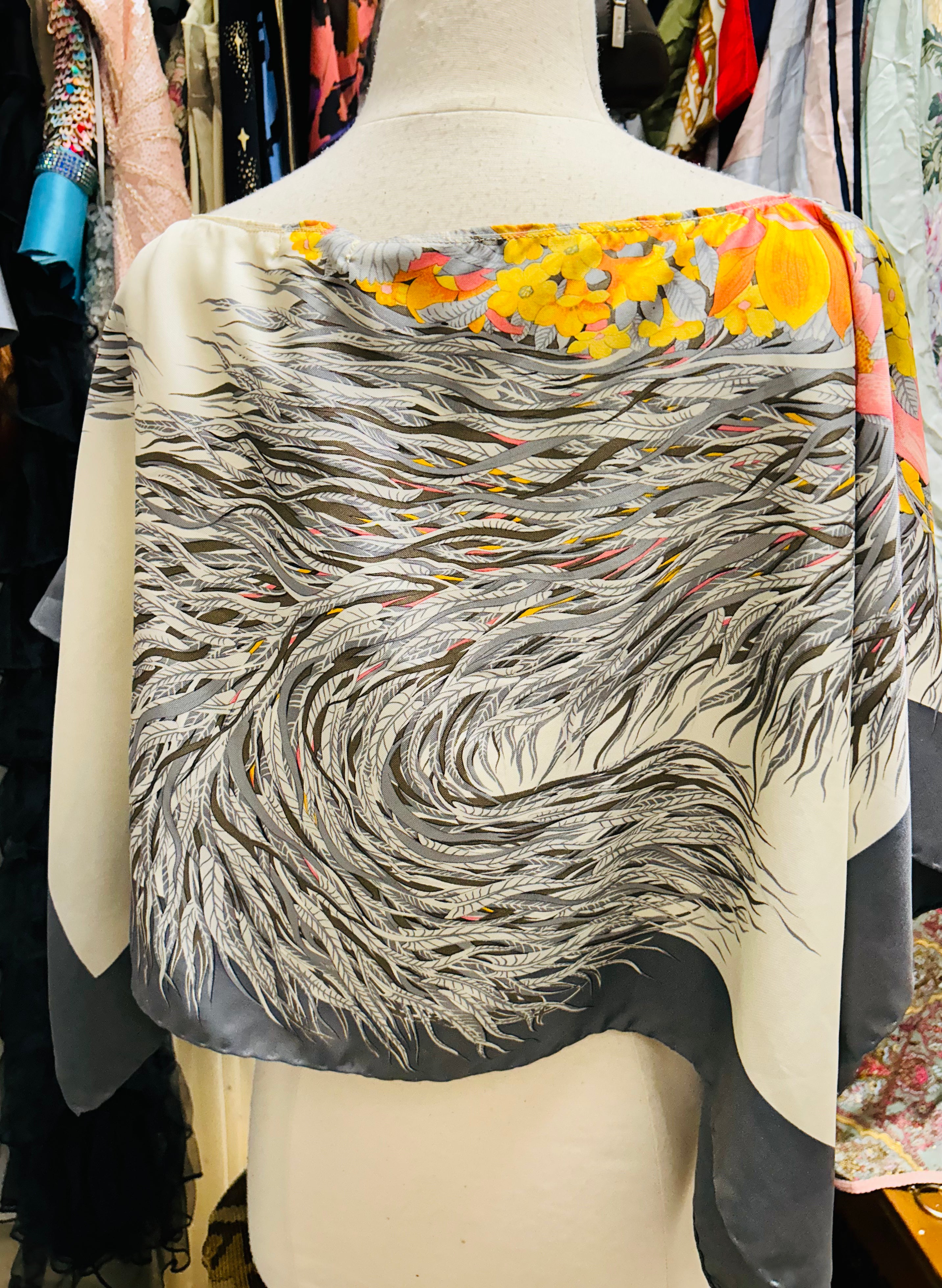 OOAK Silk Signed Ferragamo Scarf Top