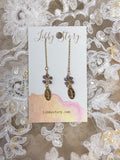 Handmade Faceted Glass Mini Cluster Threader Earrings