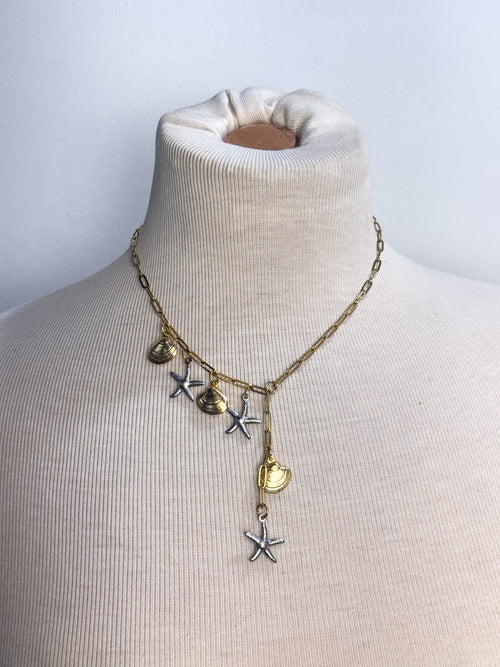 Handmade Sea Life Lariat Necklace