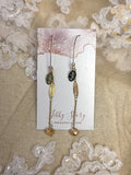 OOAk Vintage Chain & Faceted Glass Chain Earring