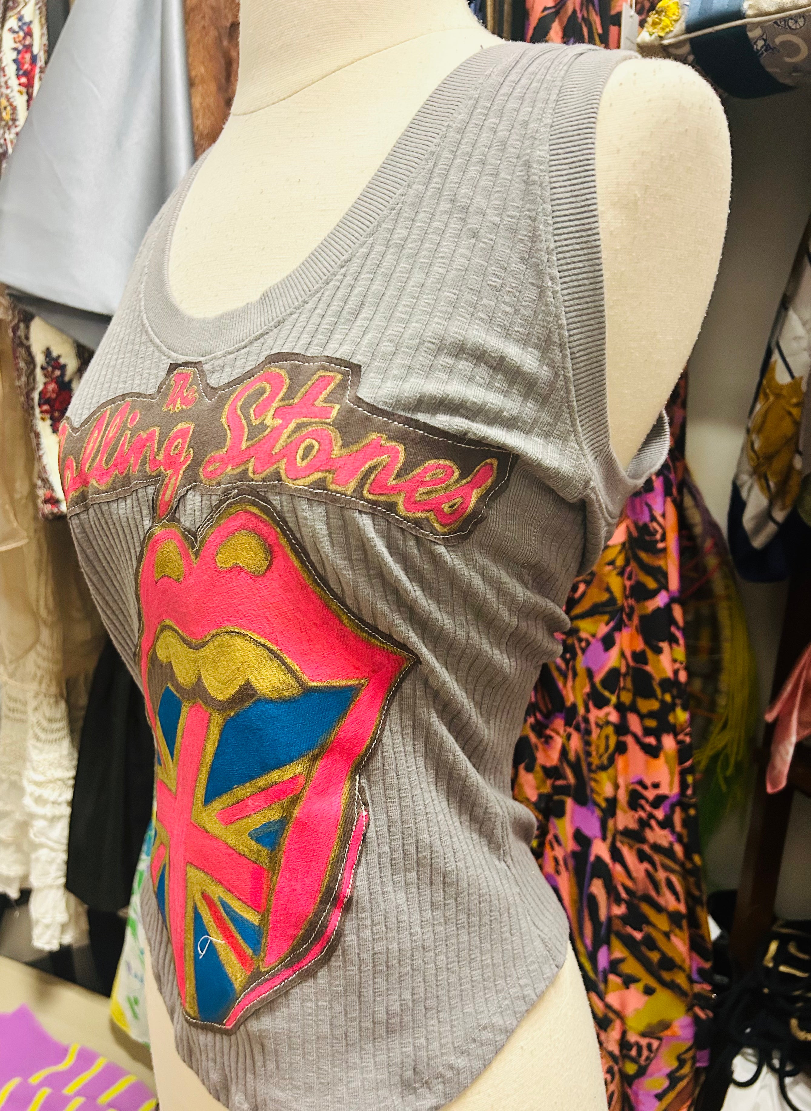 OOAK Rolling Stones Project Social Tee Remake