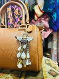 OOAK Bee, Coin, & Pearl Bag Charm