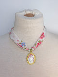 Libby Story Callie Vintage Handkerchief Necklace