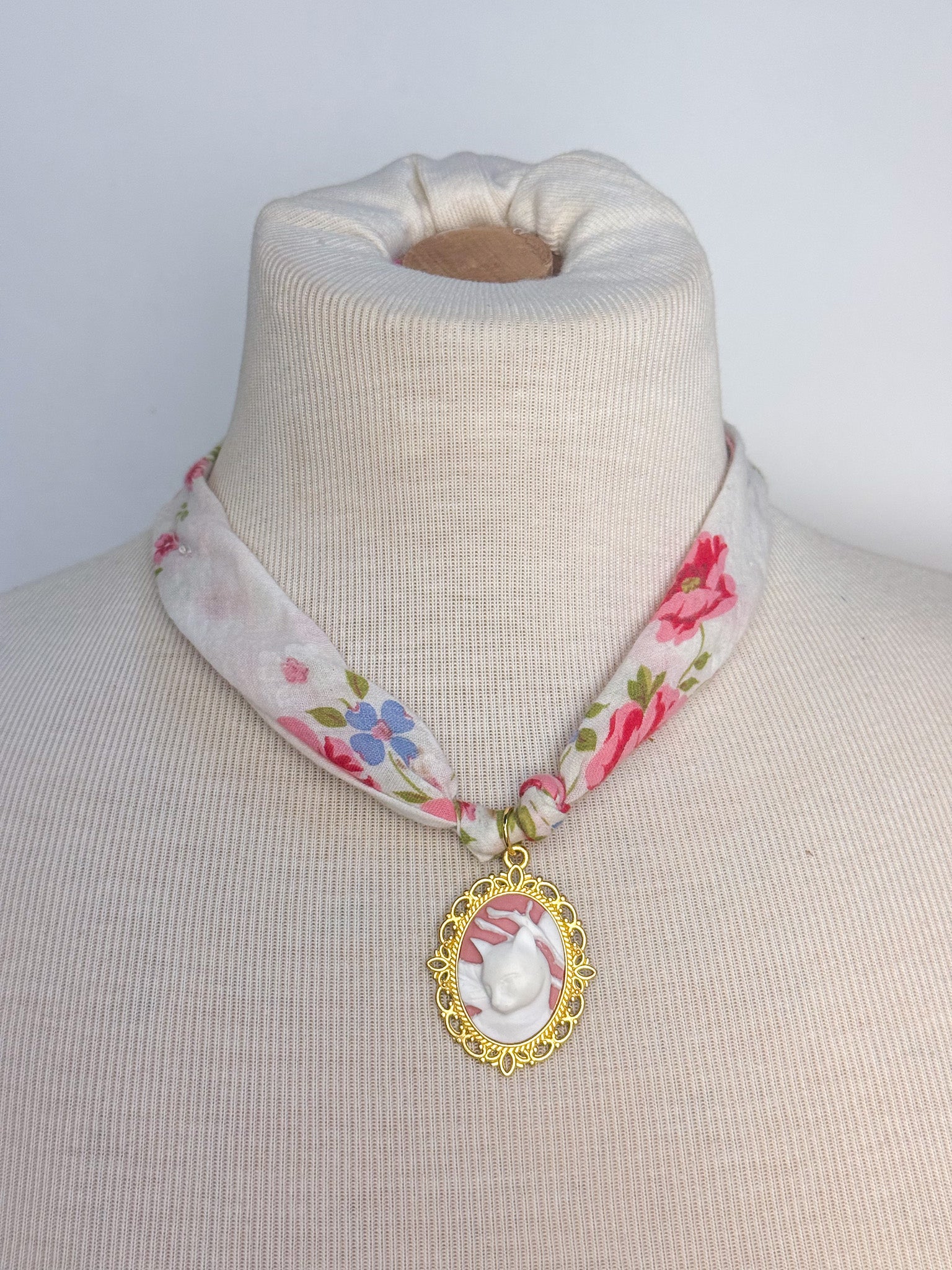 Libby Story Callie Vintage Handkerchief Necklace