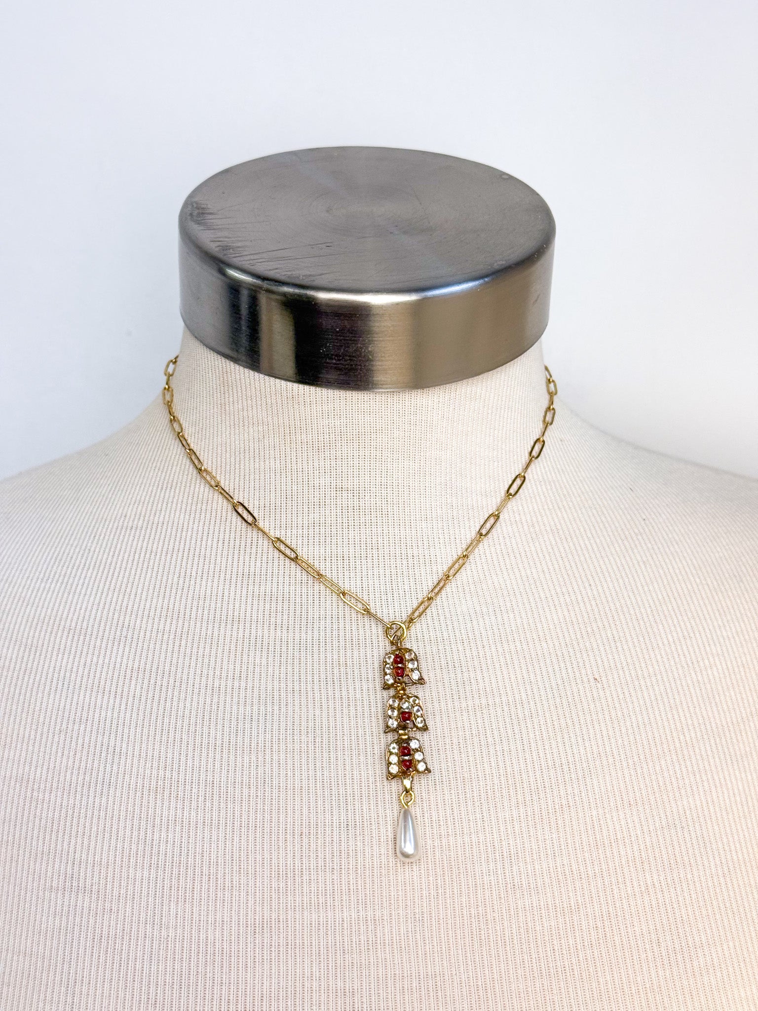 OOAK Vintage Triple Drop Necklace