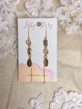 Handmade Cube & Rectangle Glass Threader Earrings