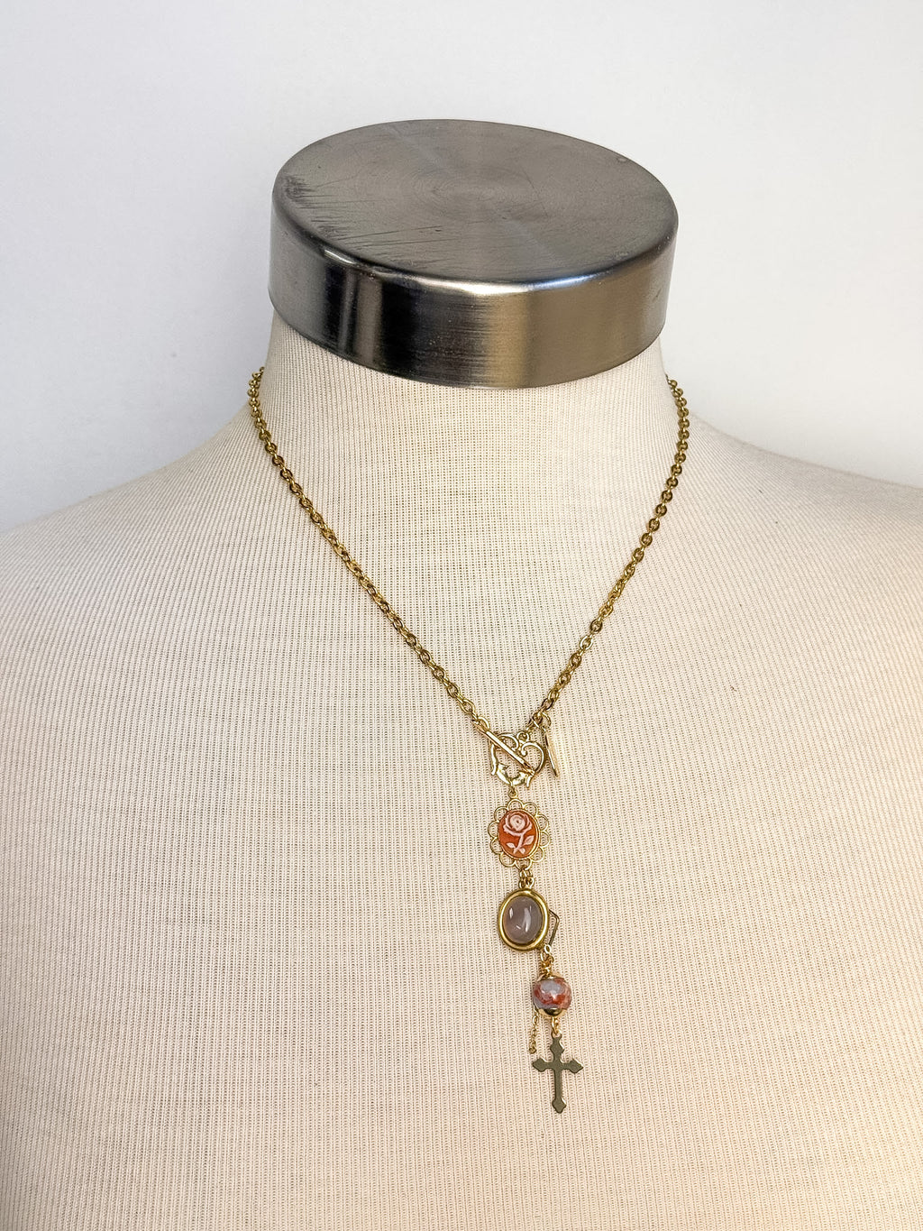OOAK Cabochon Lariat Necklace