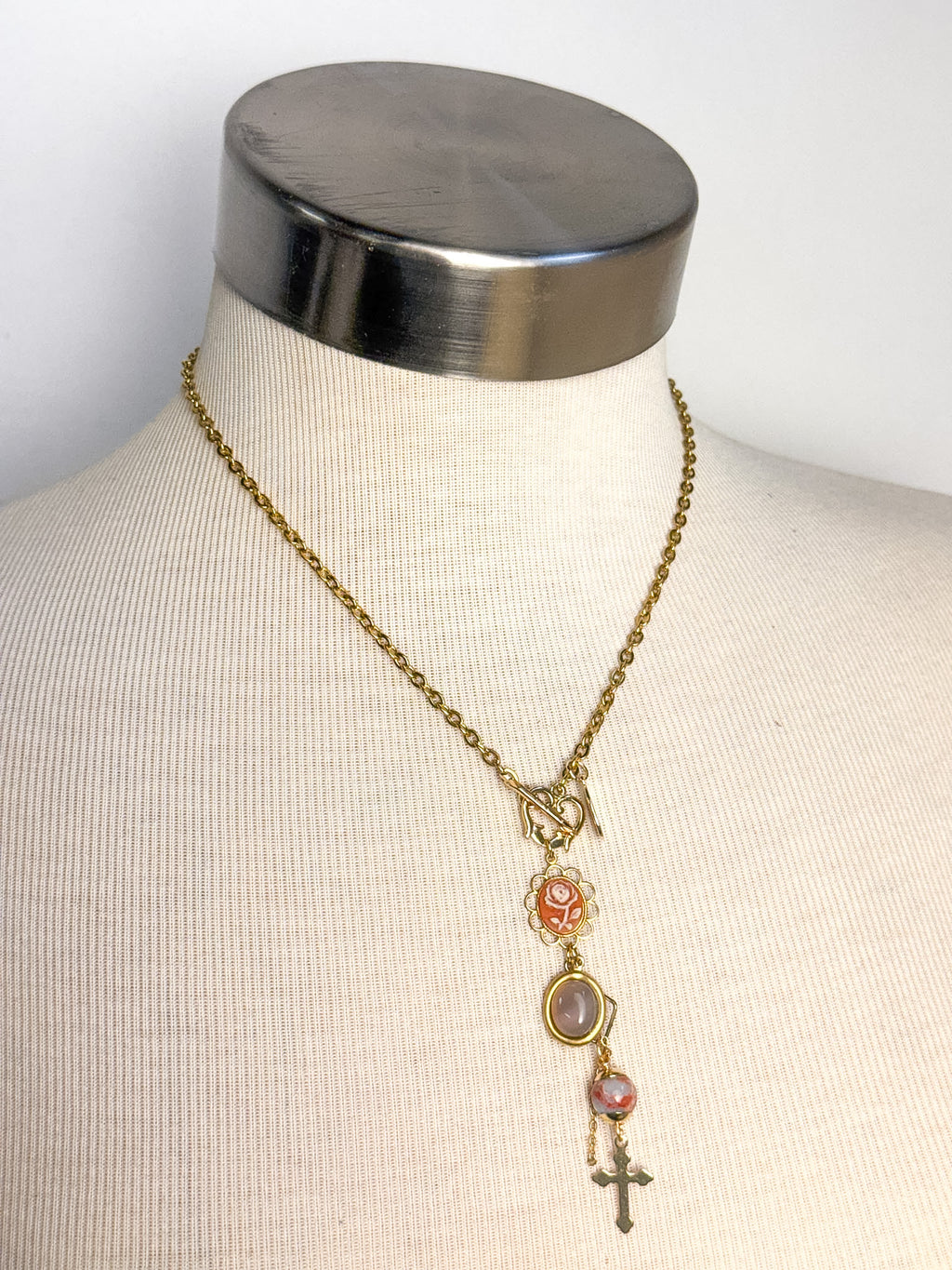 OOAK Cabochon Lariat Necklace