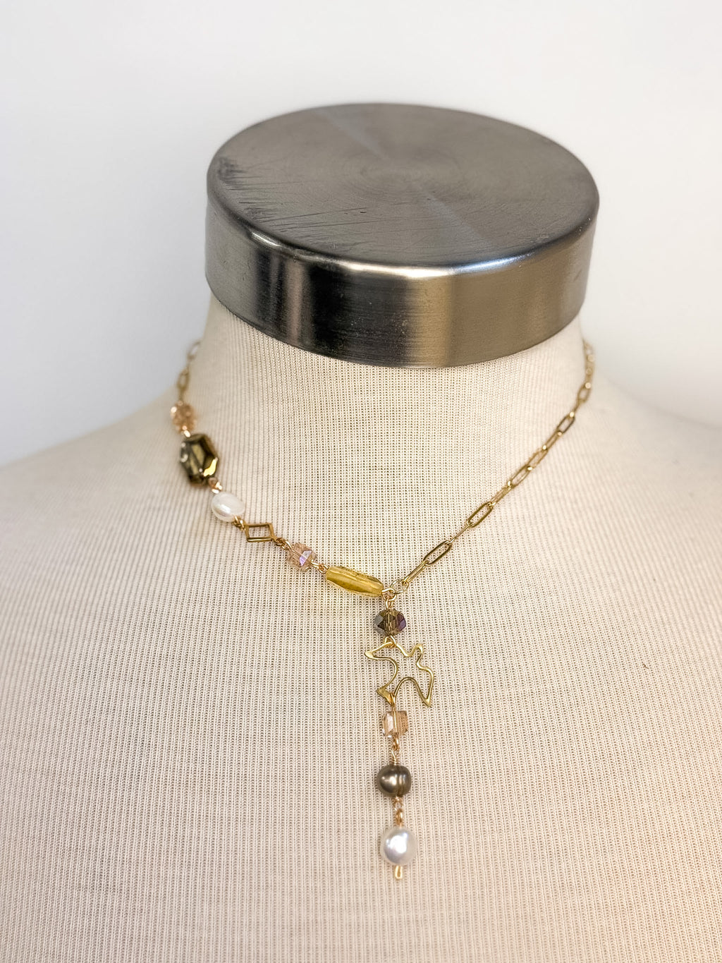OOAK Bird Watch Lariat Necklace