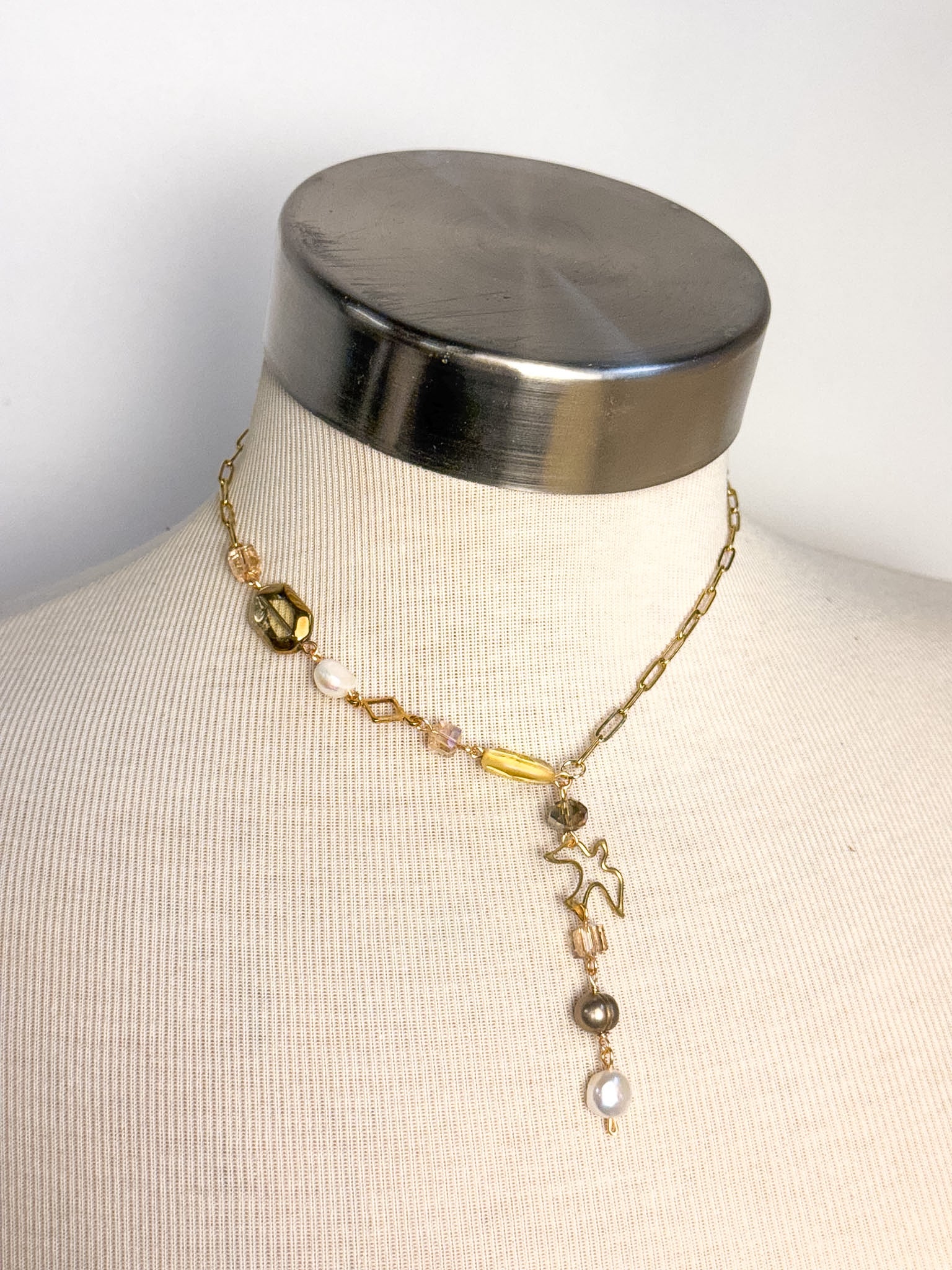 OOAK Bird Watch Lariat Necklace