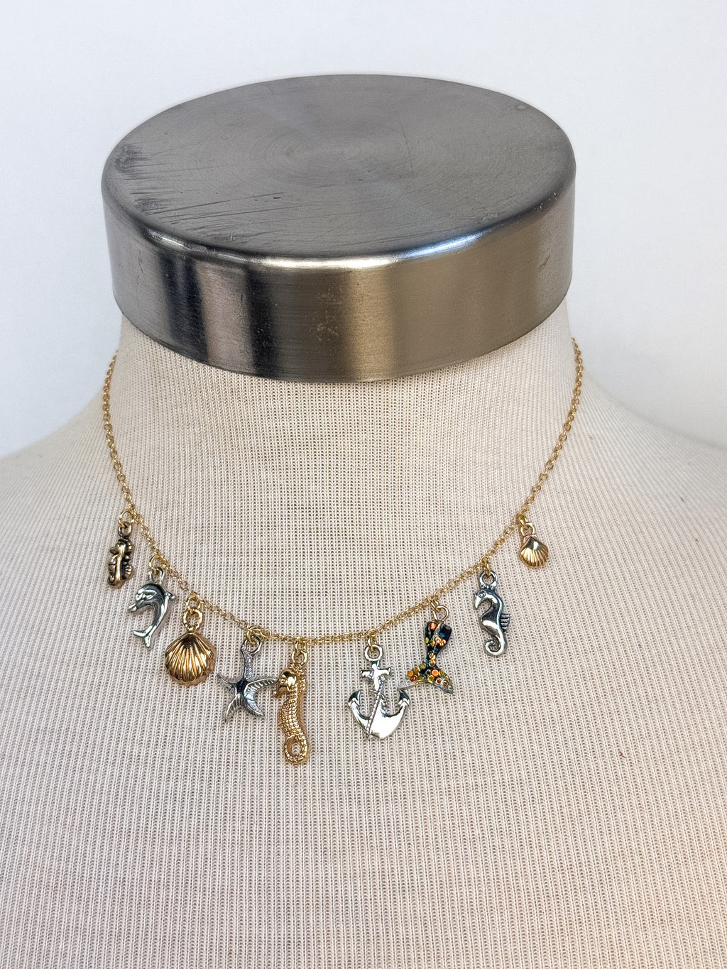Handmade Dainty Ocean Charms Necklace