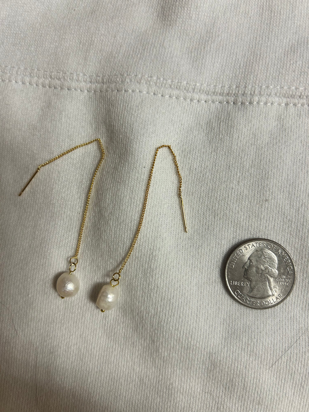 Freshwater Pearl Threader Earrings
