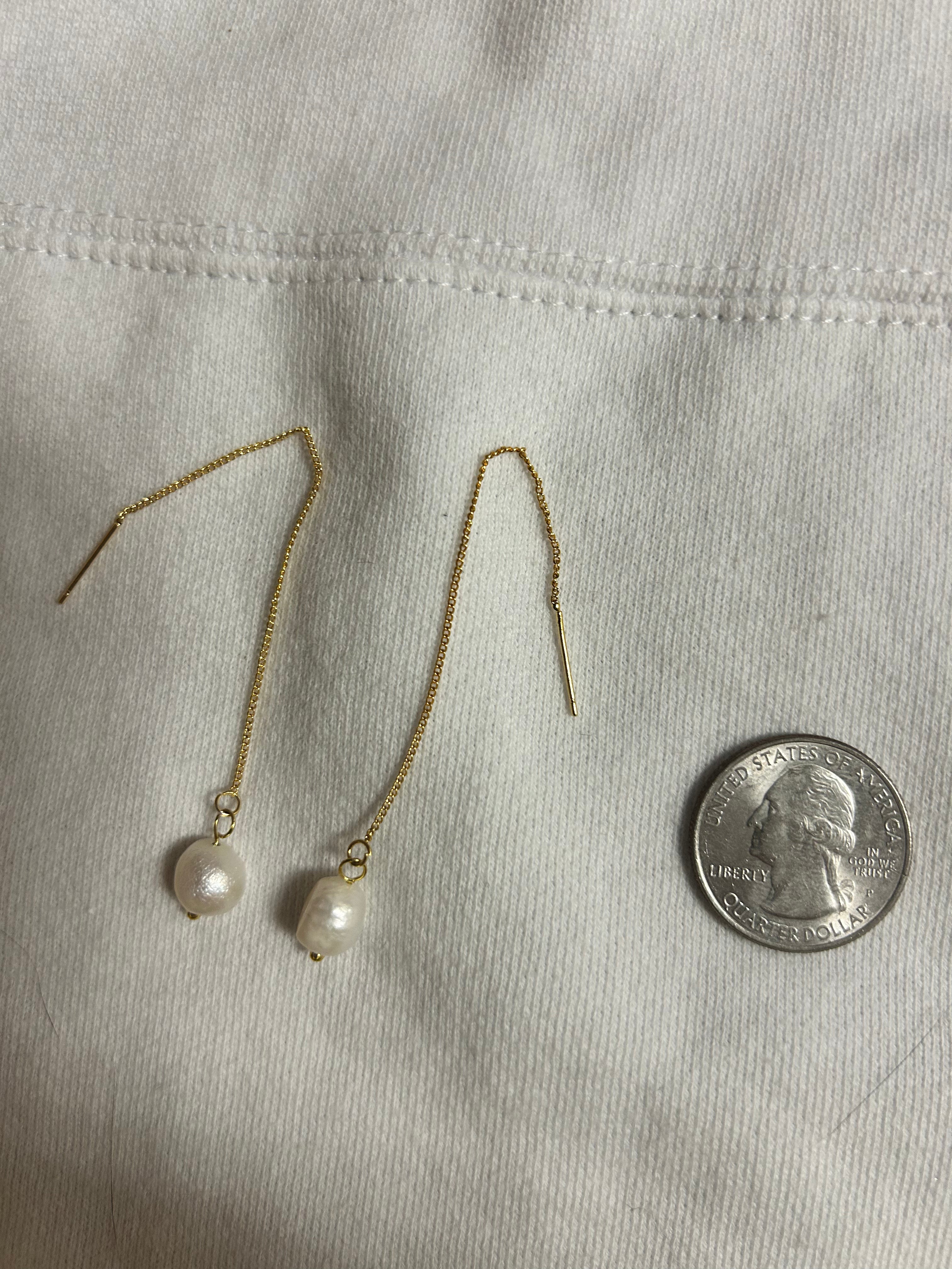 Freshwater Pearl Threader Earrings