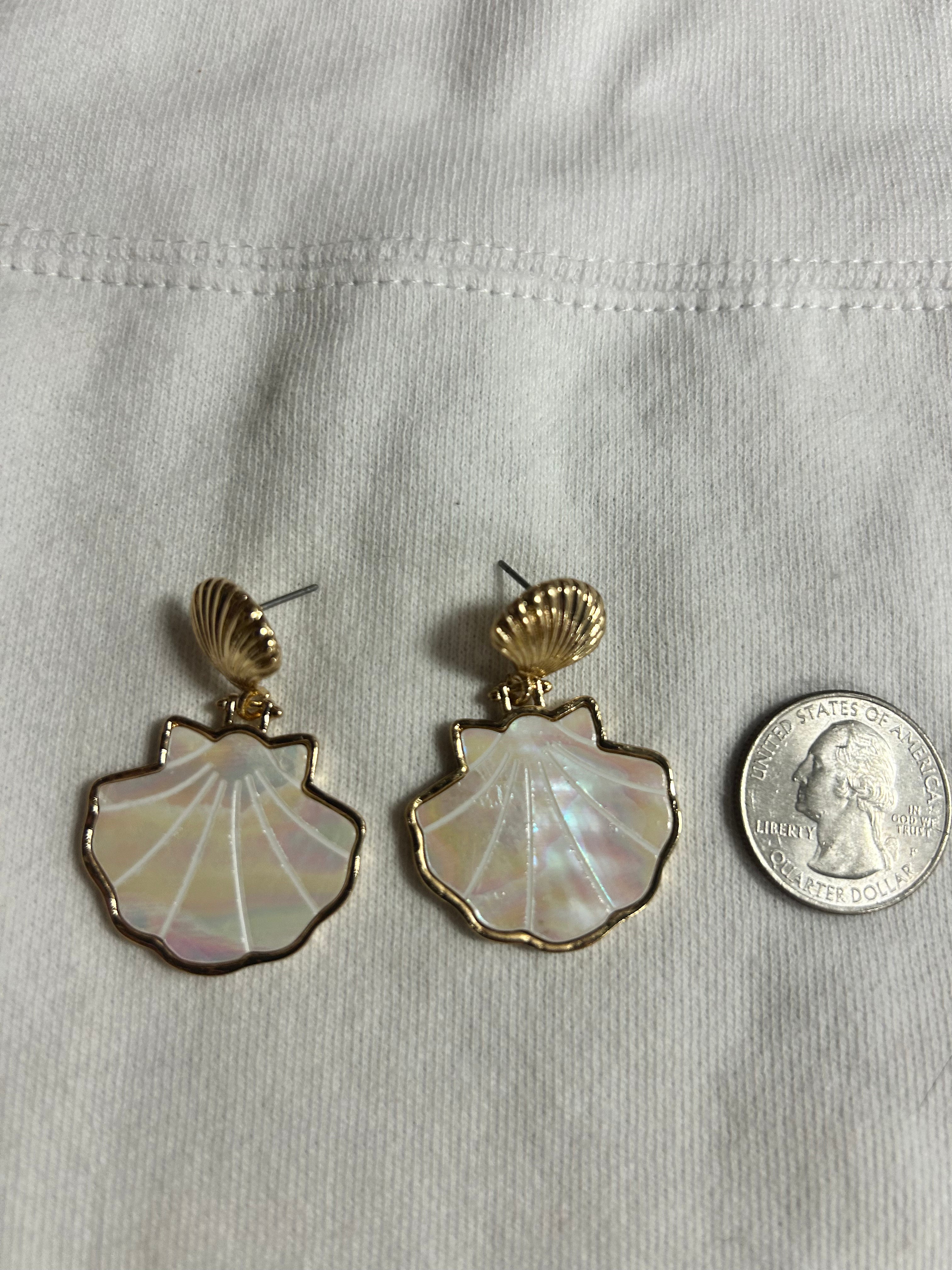 Sealife Shell Drop Earrings