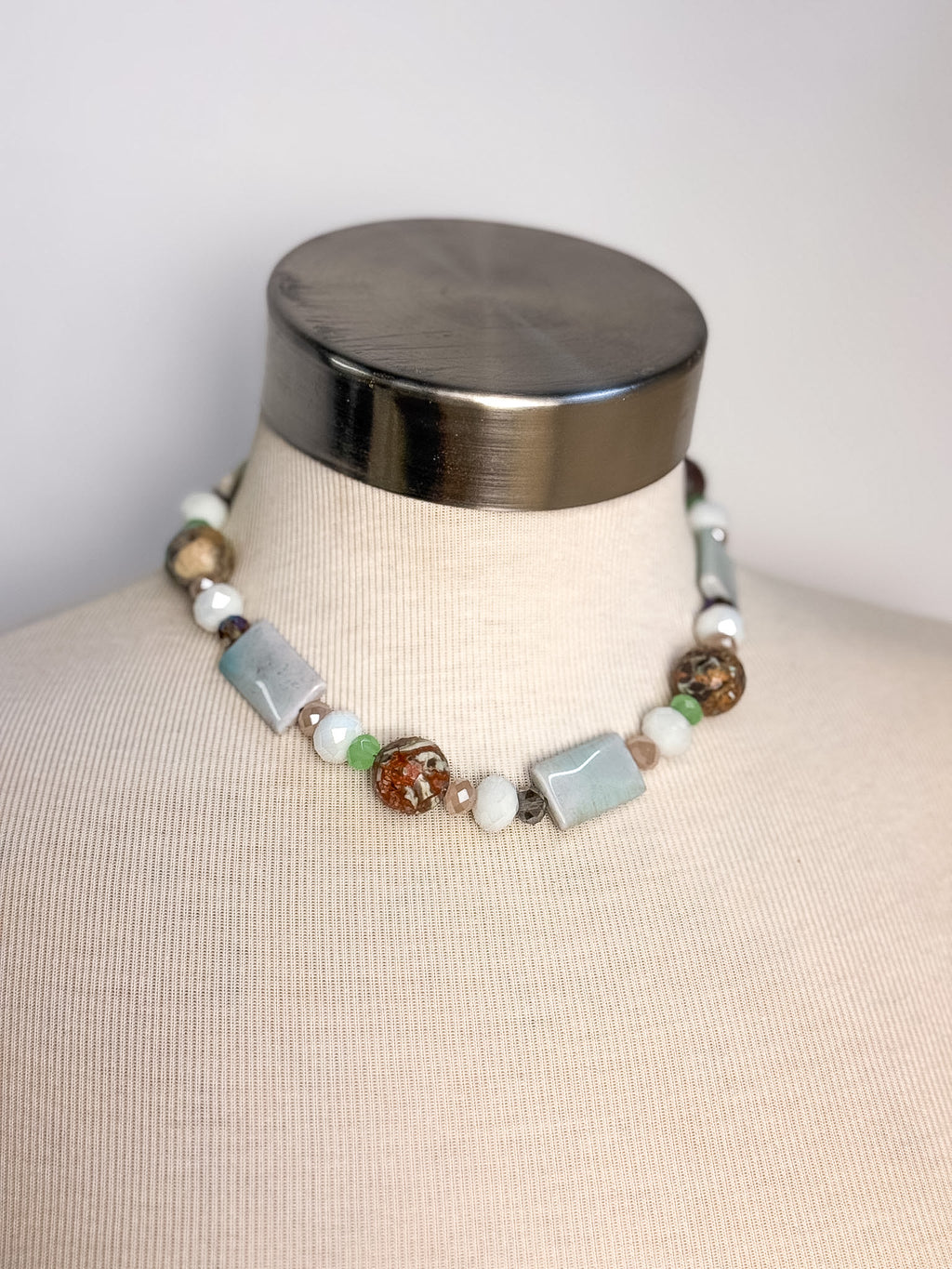 OOAK Chunky Amazonite and Jasper Necklace or Bracelet
