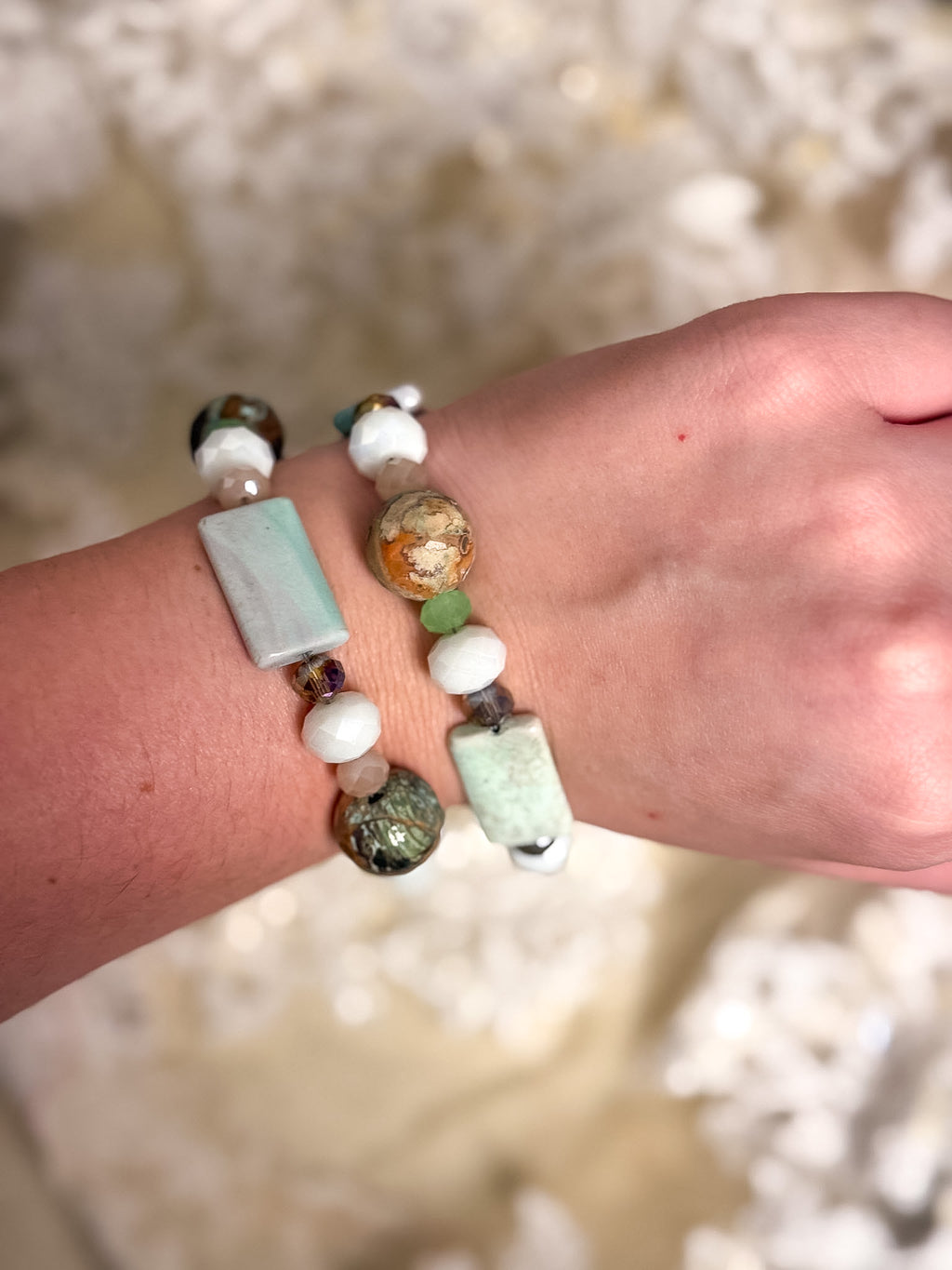 OOAK Chunky Amazonite and Jasper Necklace or Bracelet