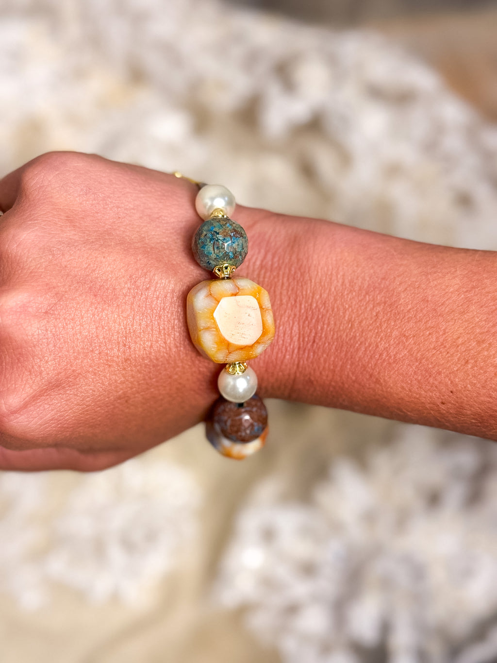 OOAK Handmade Chunky Gemstone Bracelet