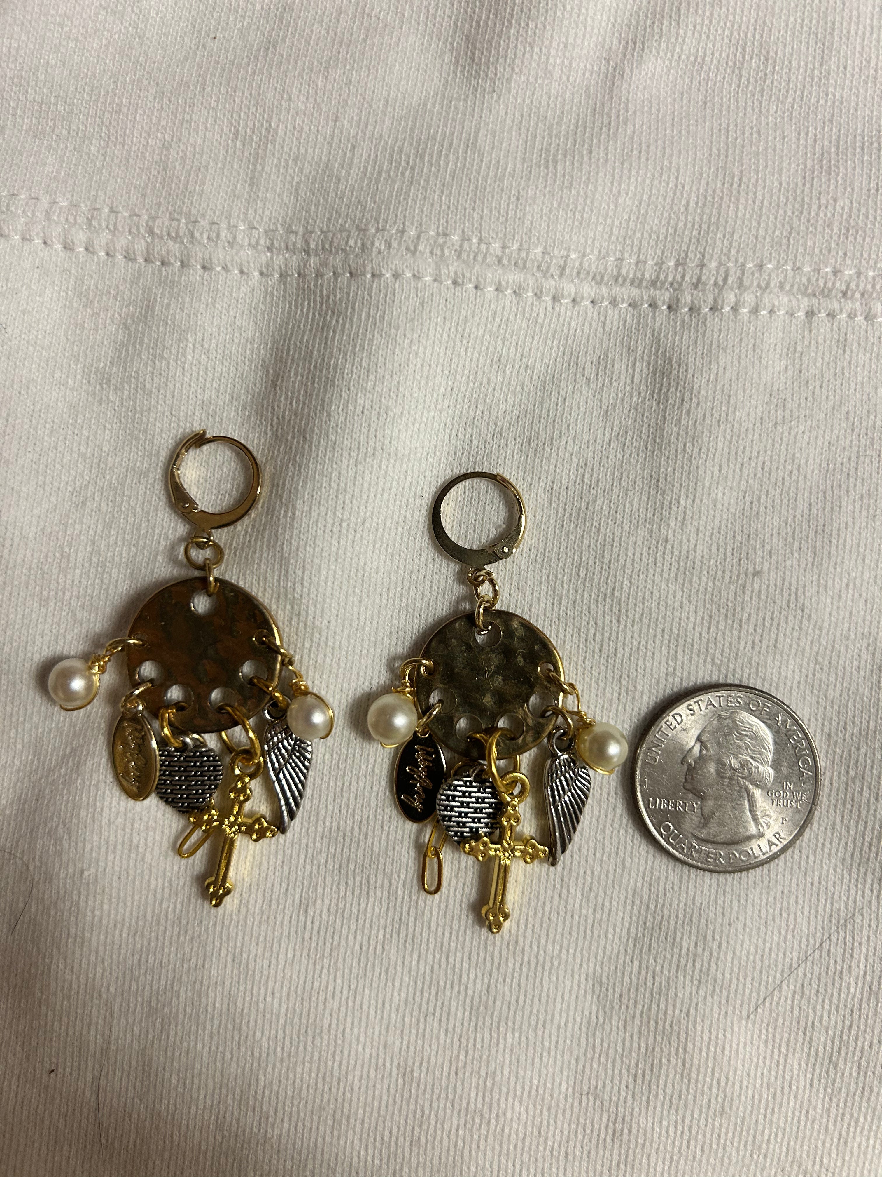 Angel Wings Small Chandelier Earrings