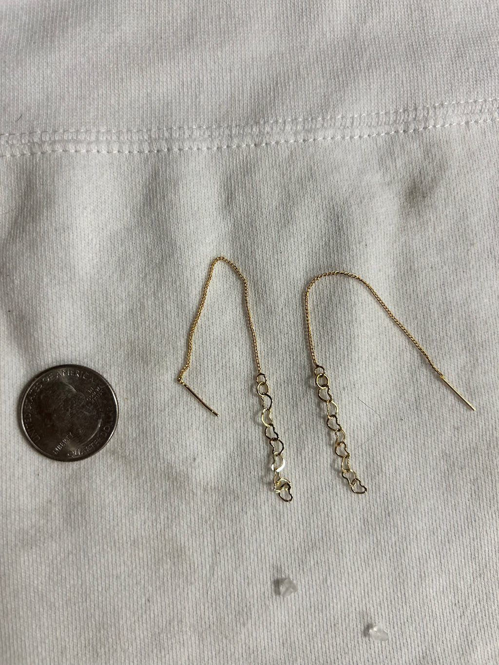 Handmade Heart Chain Threader Earrings