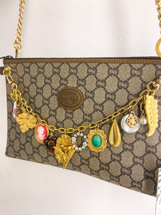 OOAK Vintage Gucci and Bag Chain with Charms