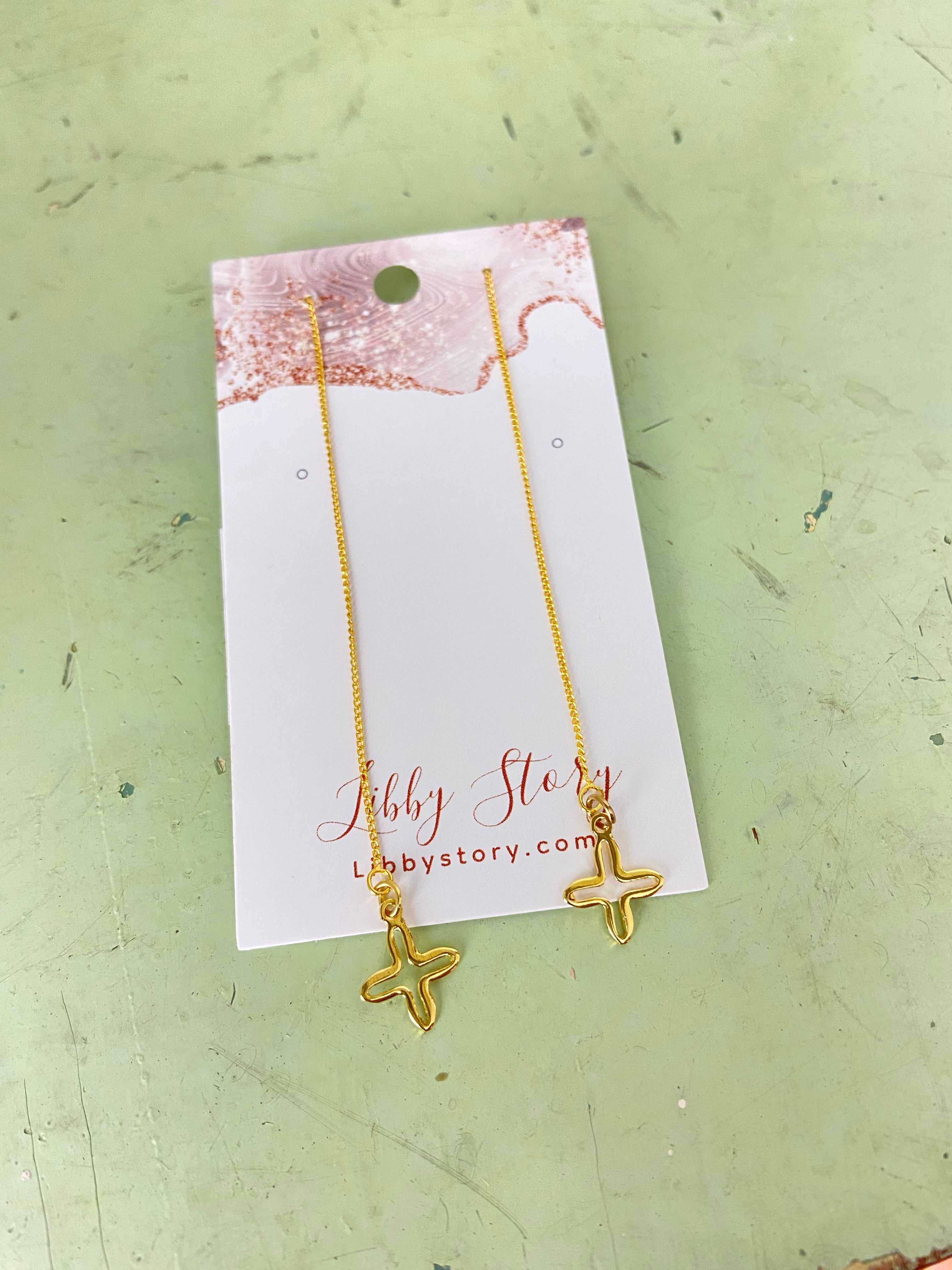 Threader Charm Earrings