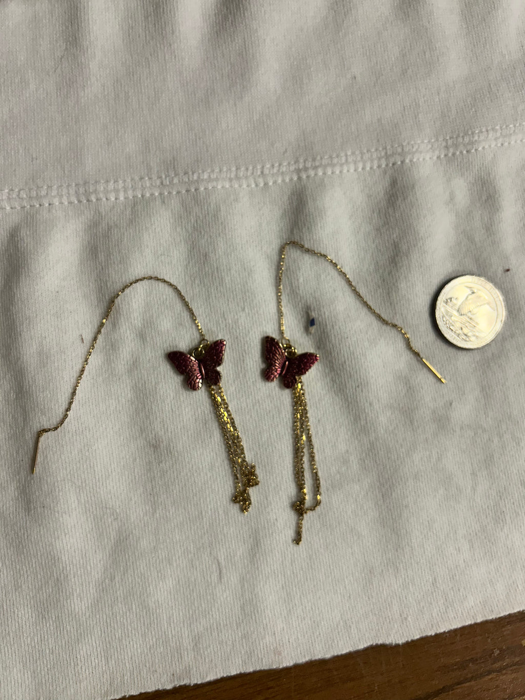 Handmade Butterfly Threader Earrings