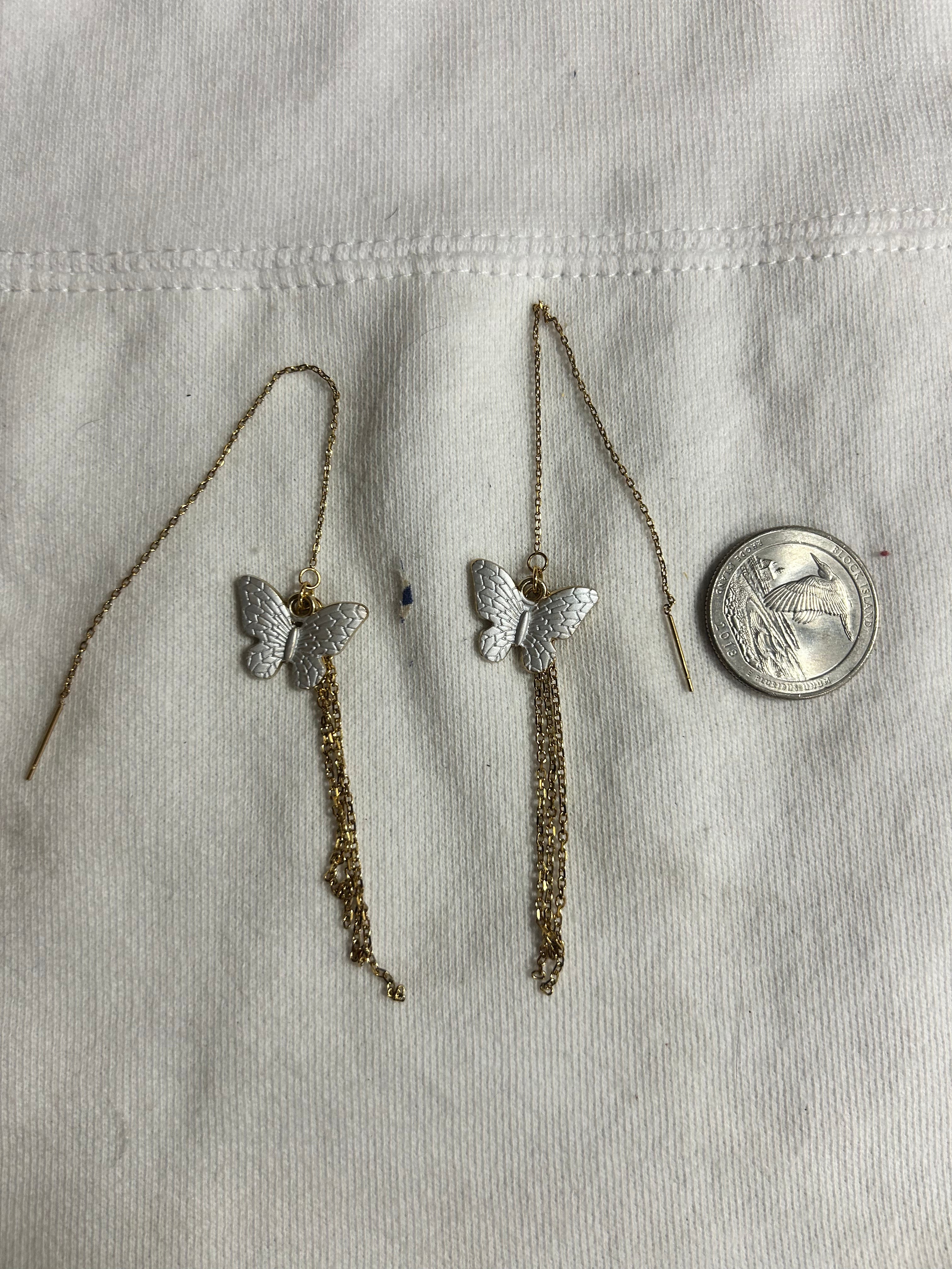 Handmade Butterfly Threader Earrings
