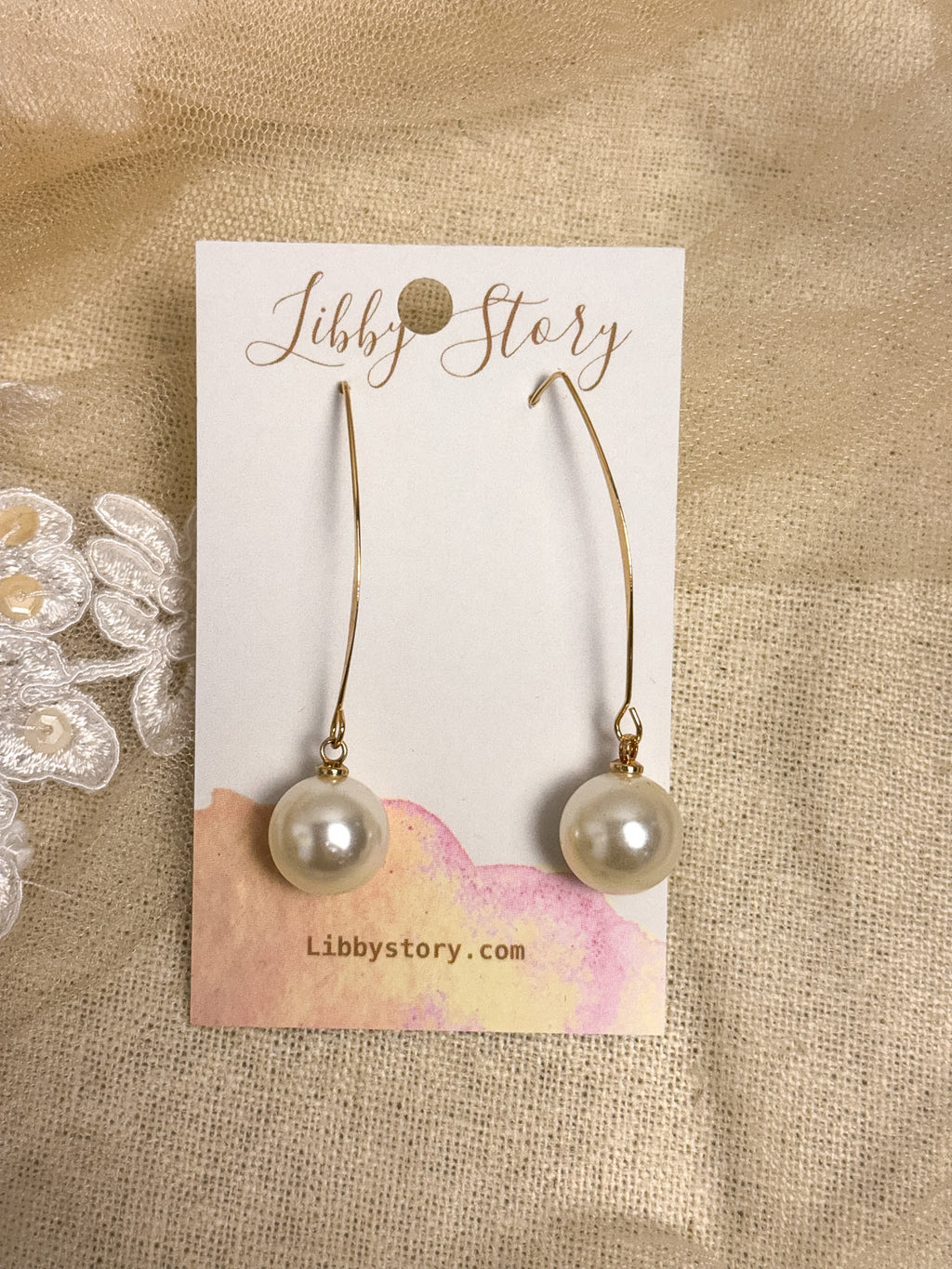 Handmade Pearl Ball Earrings