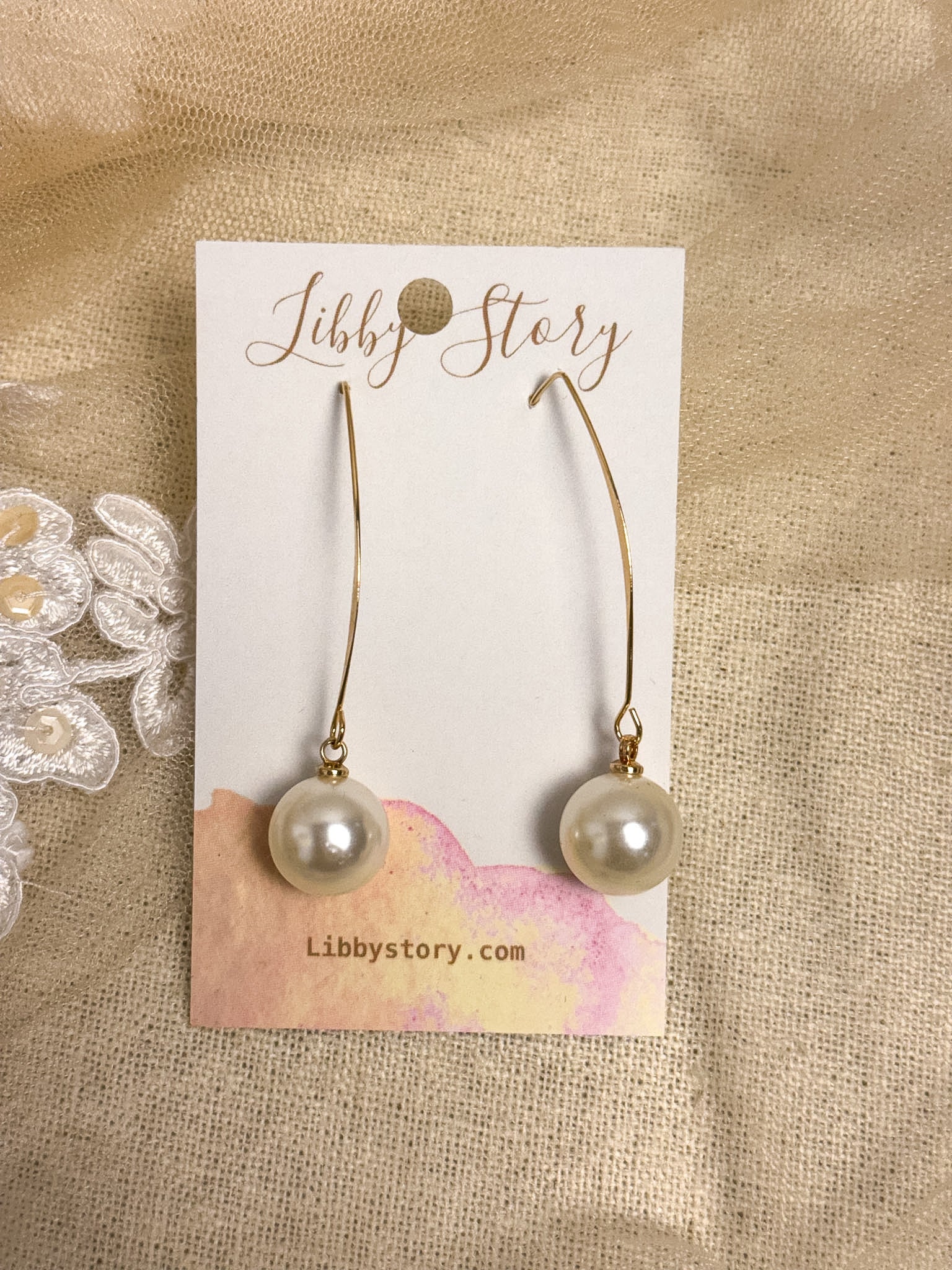 Handmade Pearl Ball Earrings