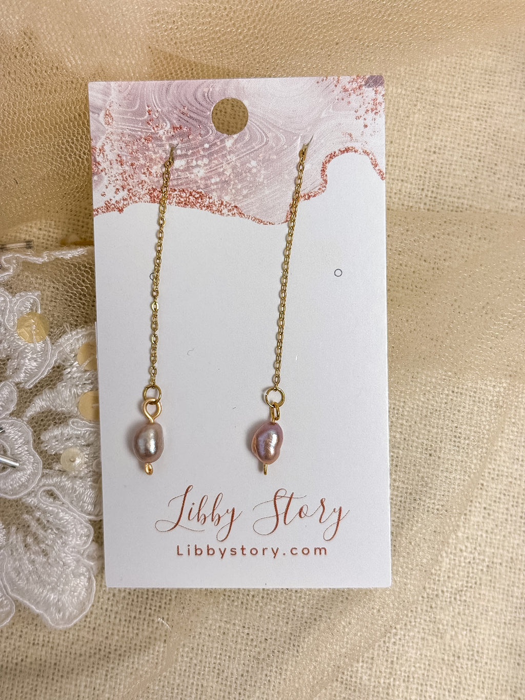 Freshwater Pearl Threader Earrings