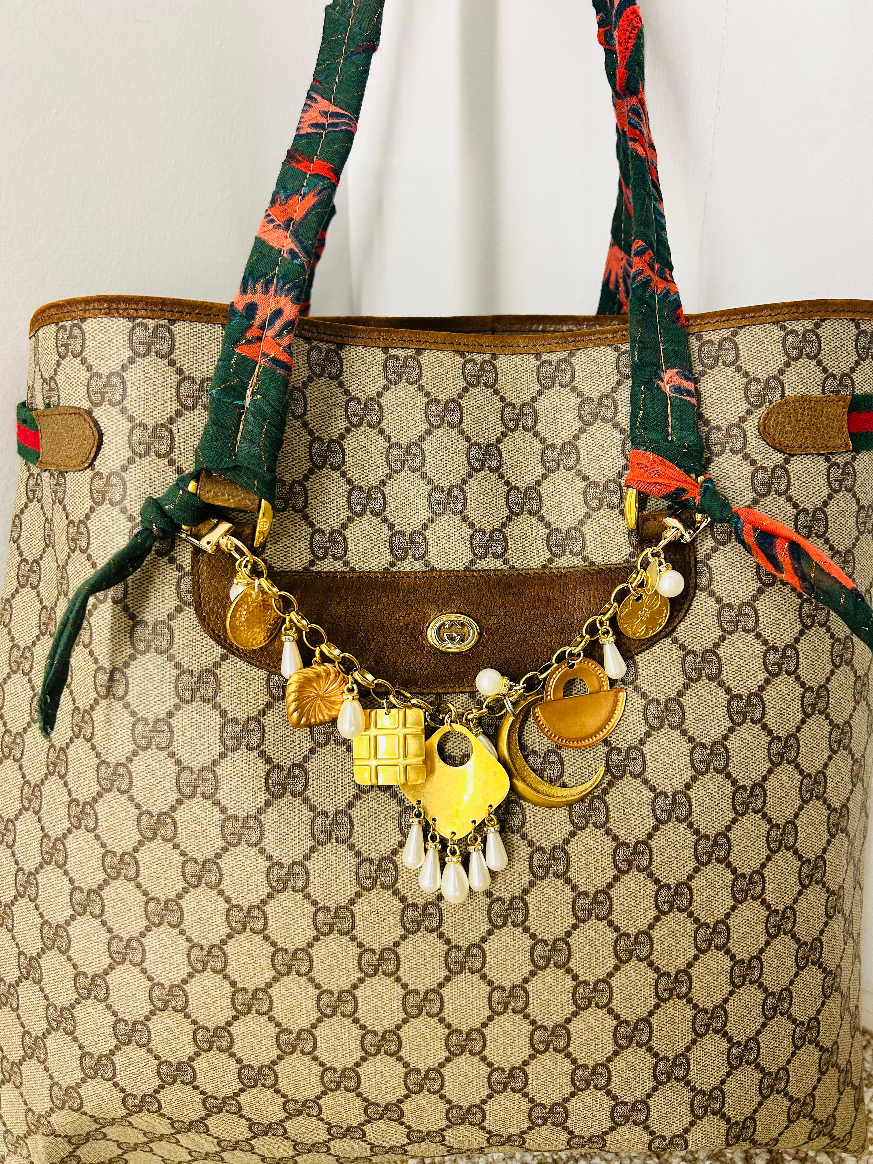 OOAK Vintage Gucci Supreme Shopper with Bag Chain