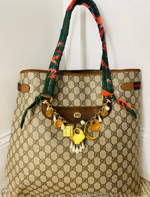 OOAK Vintage Gucci Supreme Shopper with Bag Chain