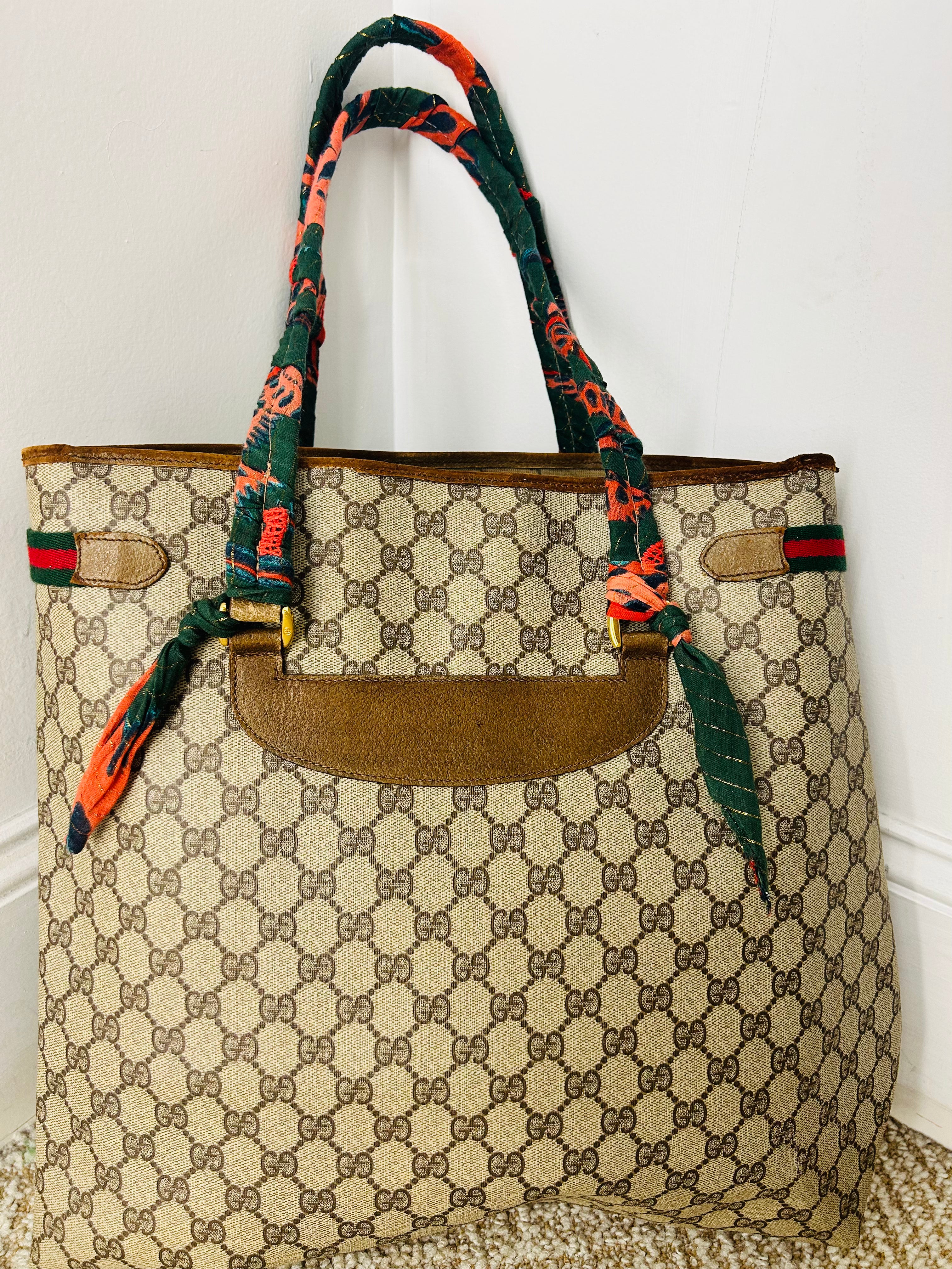 OOAK Vintage Gucci Supreme Shopper with Bag Chain