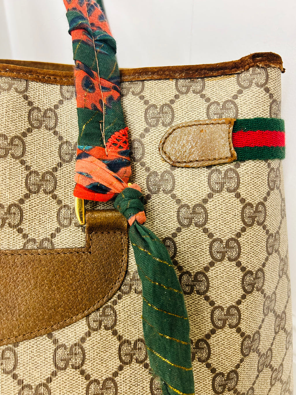 OOAK Vintage Gucci Supreme Shopper with Bag Chain