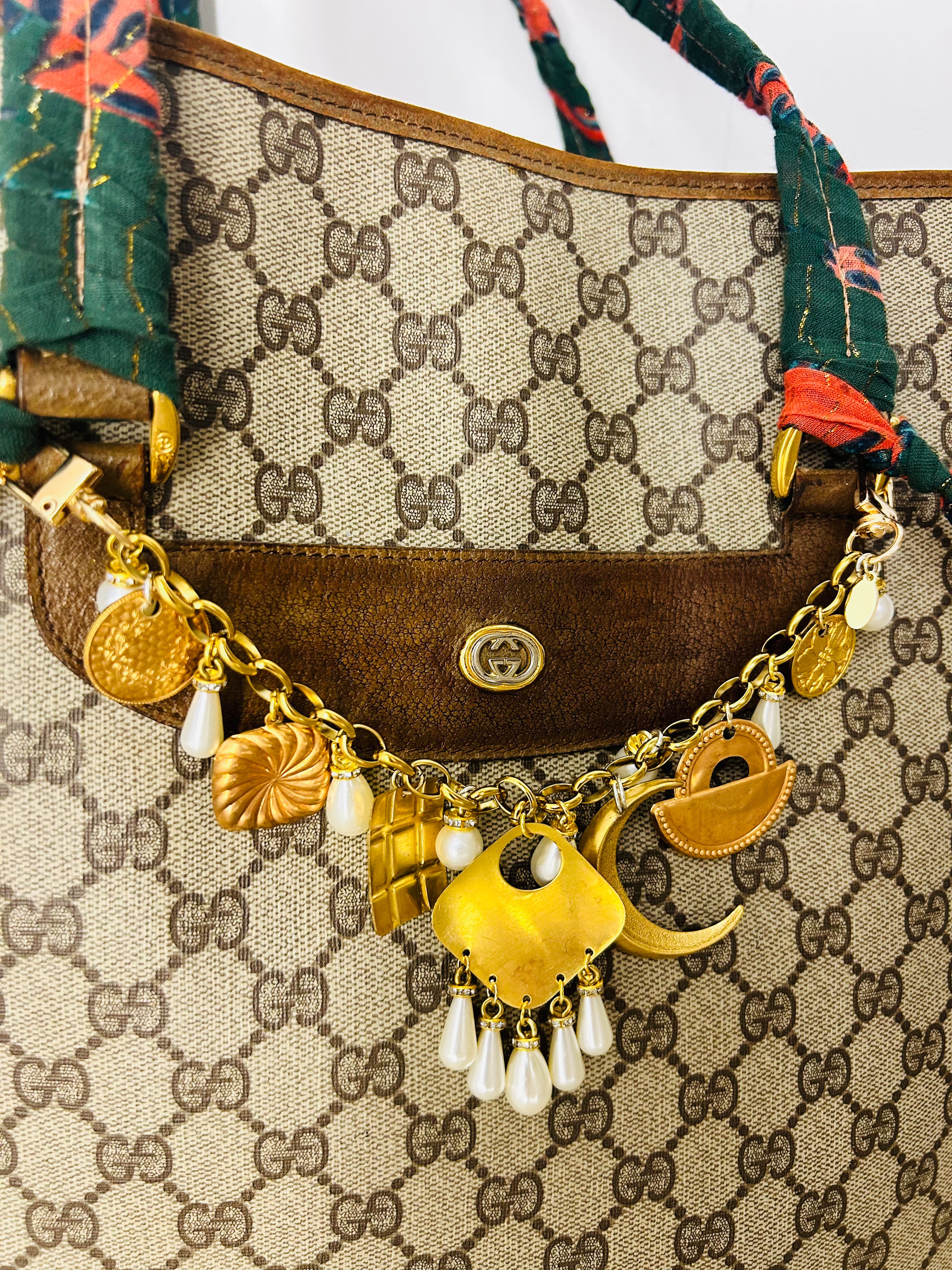 OOAK Vintage Gucci Supreme Shopper with Bag Chain
