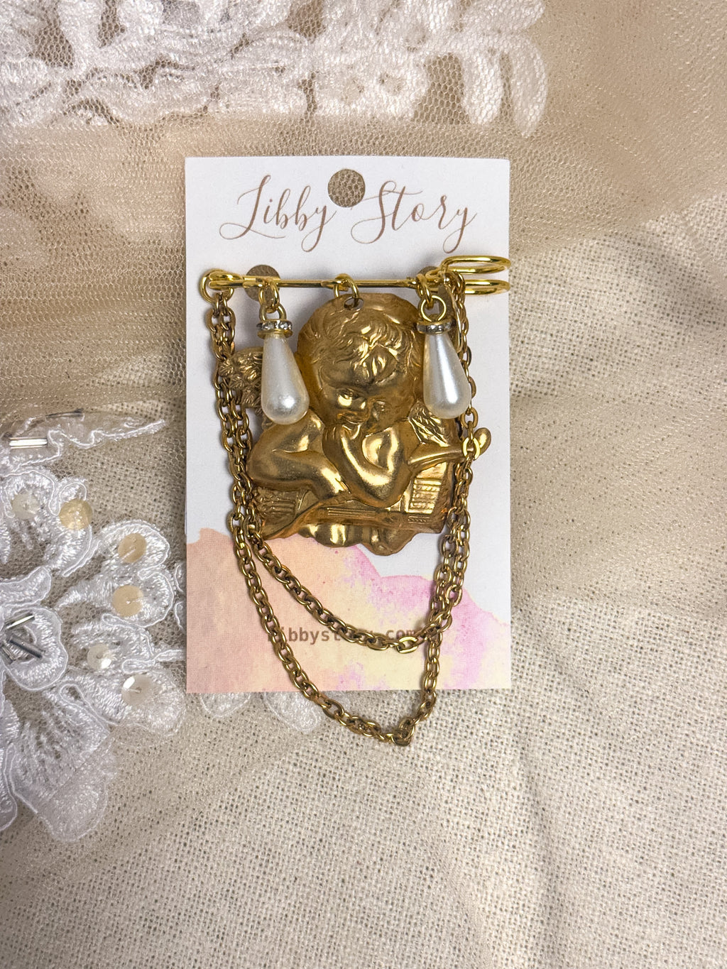 OOAK Handmade Angel Pin