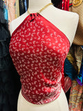 LS Upcycled Vintage Reversible Scarf Top