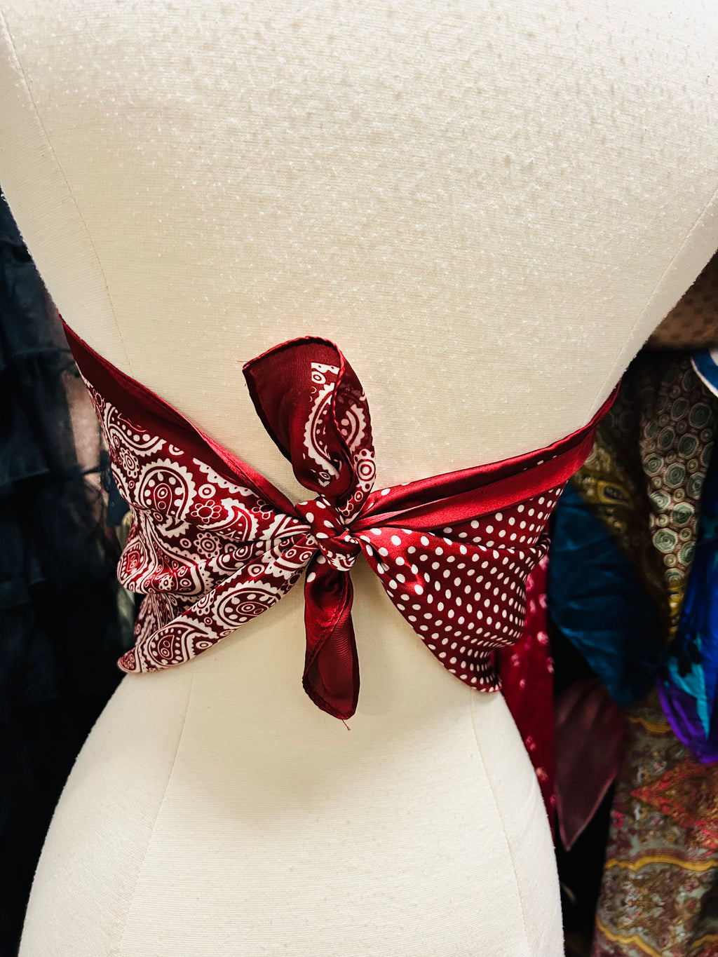 LS Upcycled Vintage Reversible Scarf Top