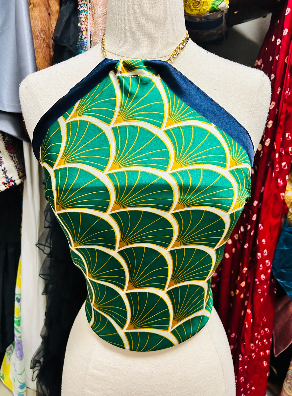 LS Upcycled Vintage Scarf Top