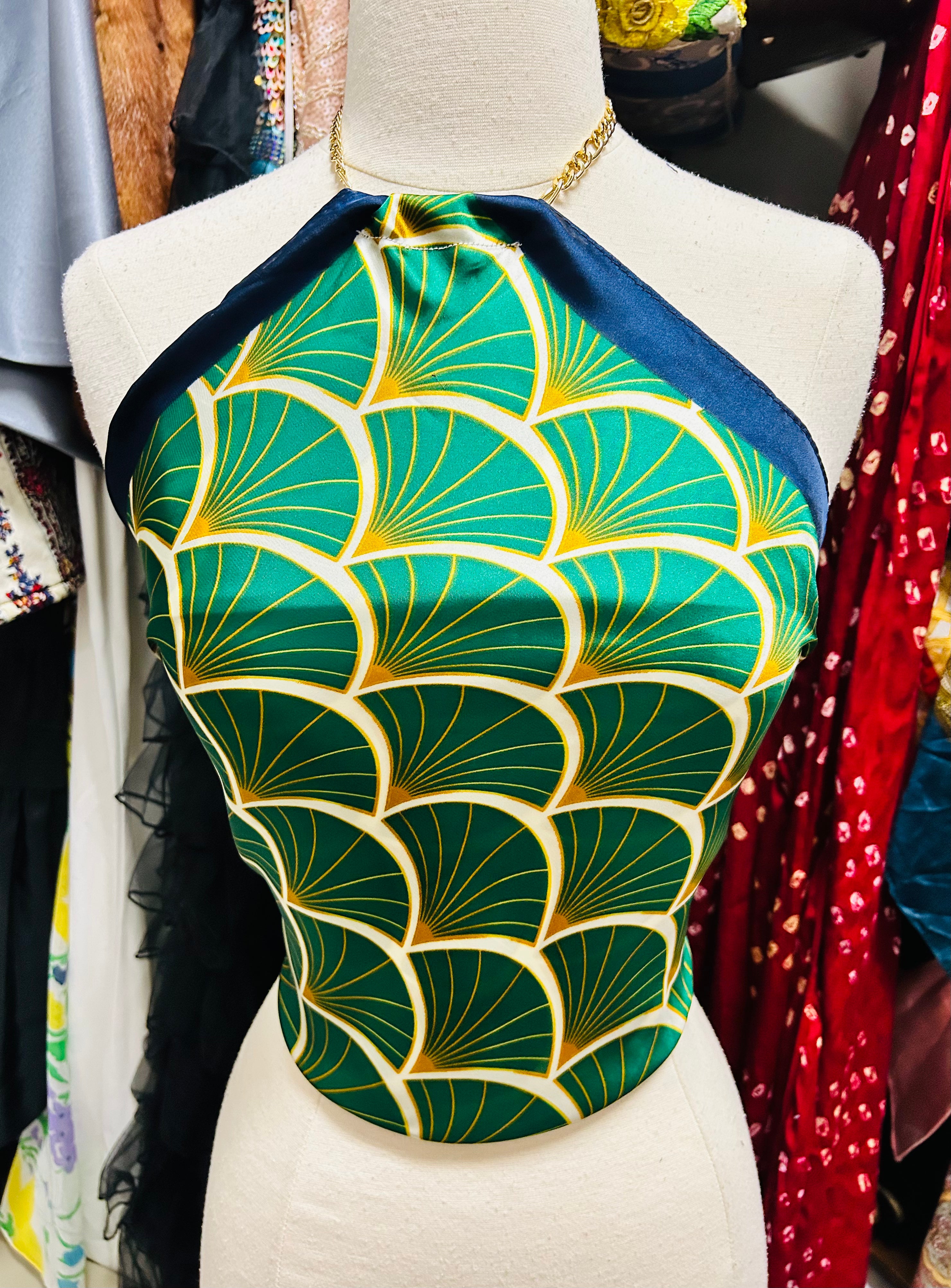 LS Upcycled Vintage Scarf Top