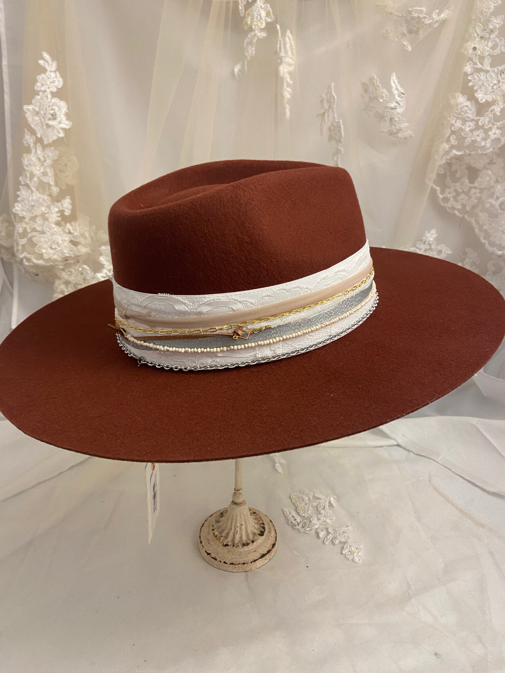 OOAK "Hail Yeah" 100% Wool Stiff Brim Hat