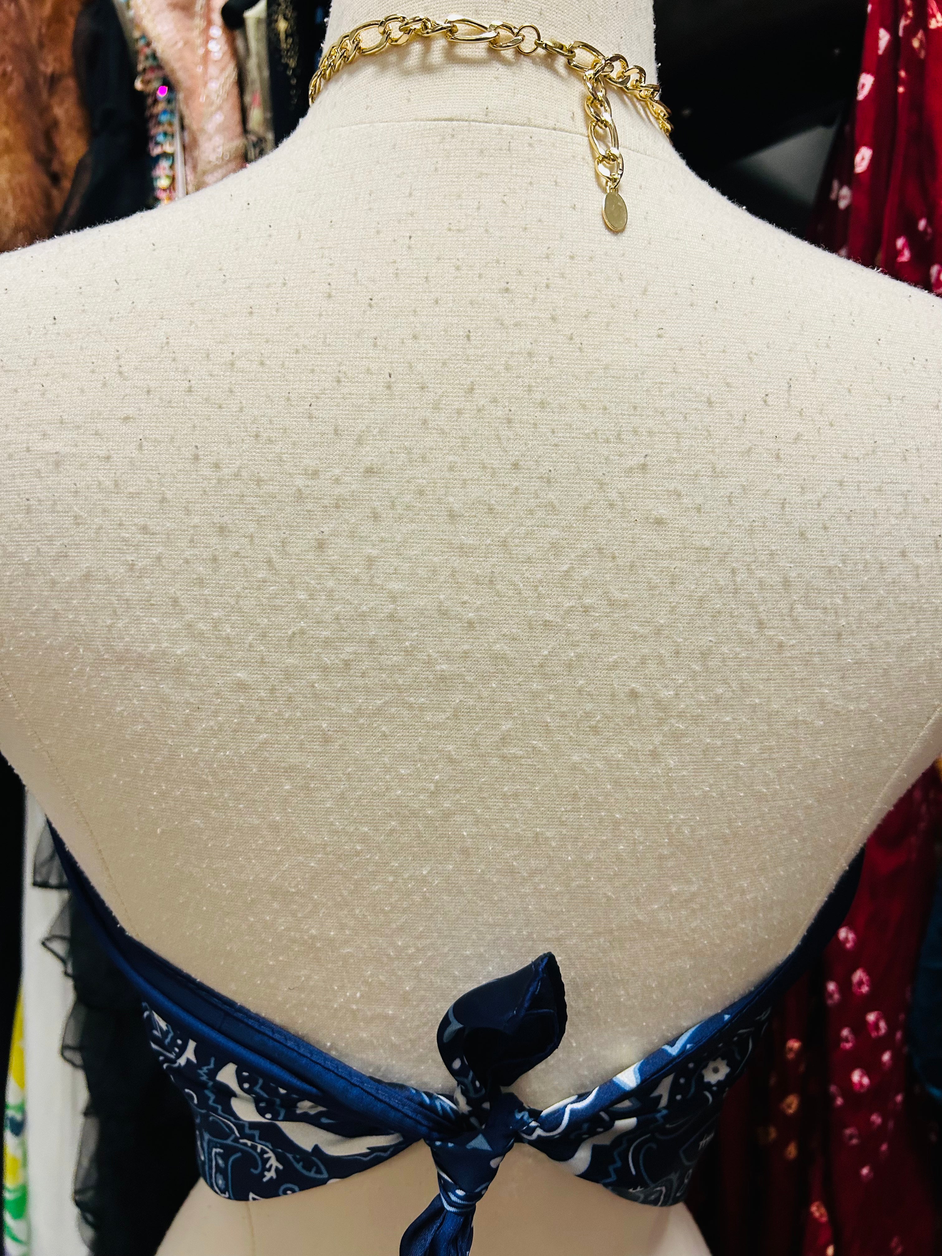 LS Upcycled Vintage Scarf Top