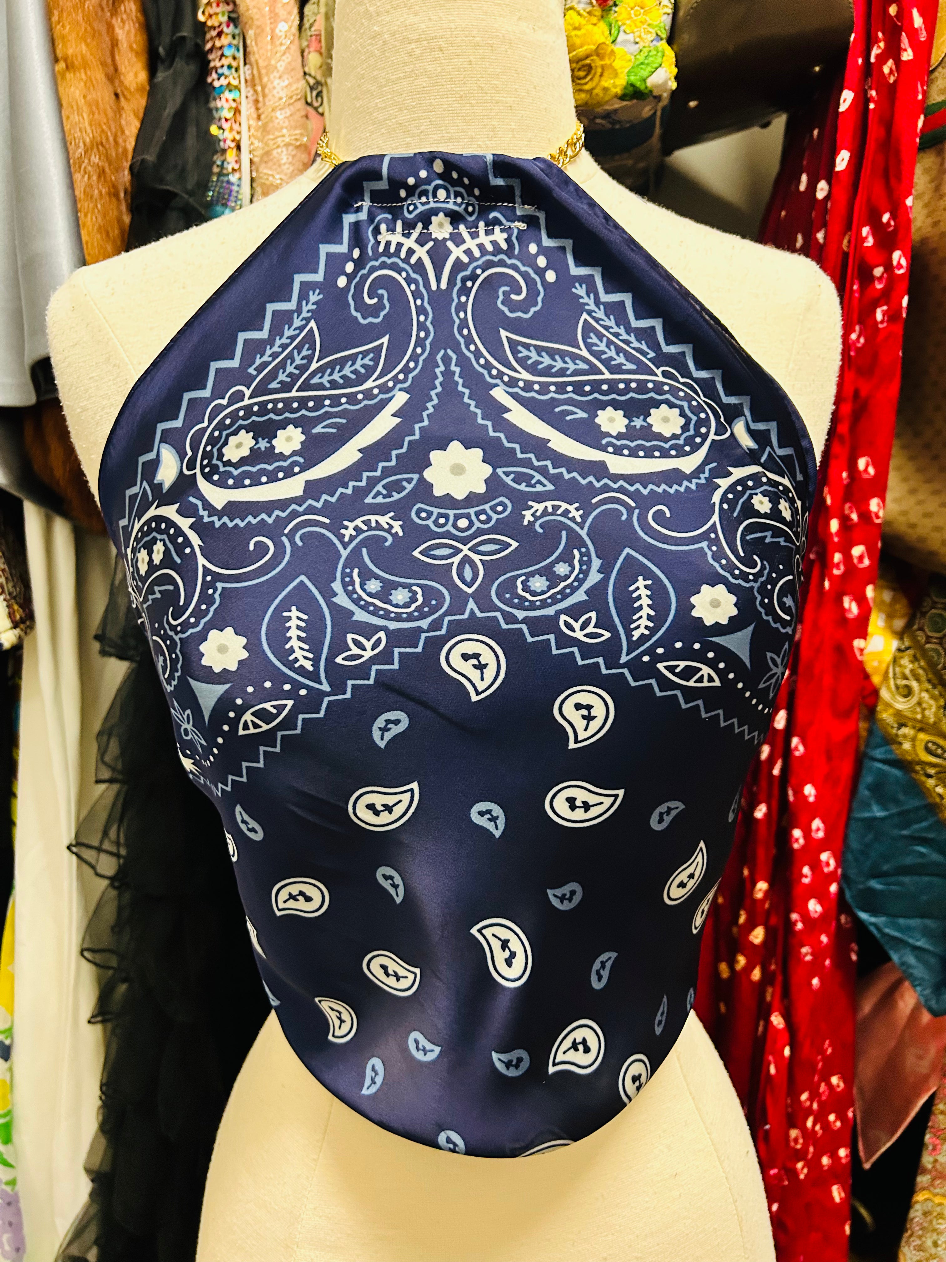 LS Upcycled Vintage Scarf Top