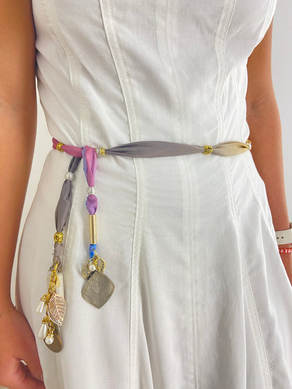 OOAK Silk Scarf Wrap Necklace or Belt