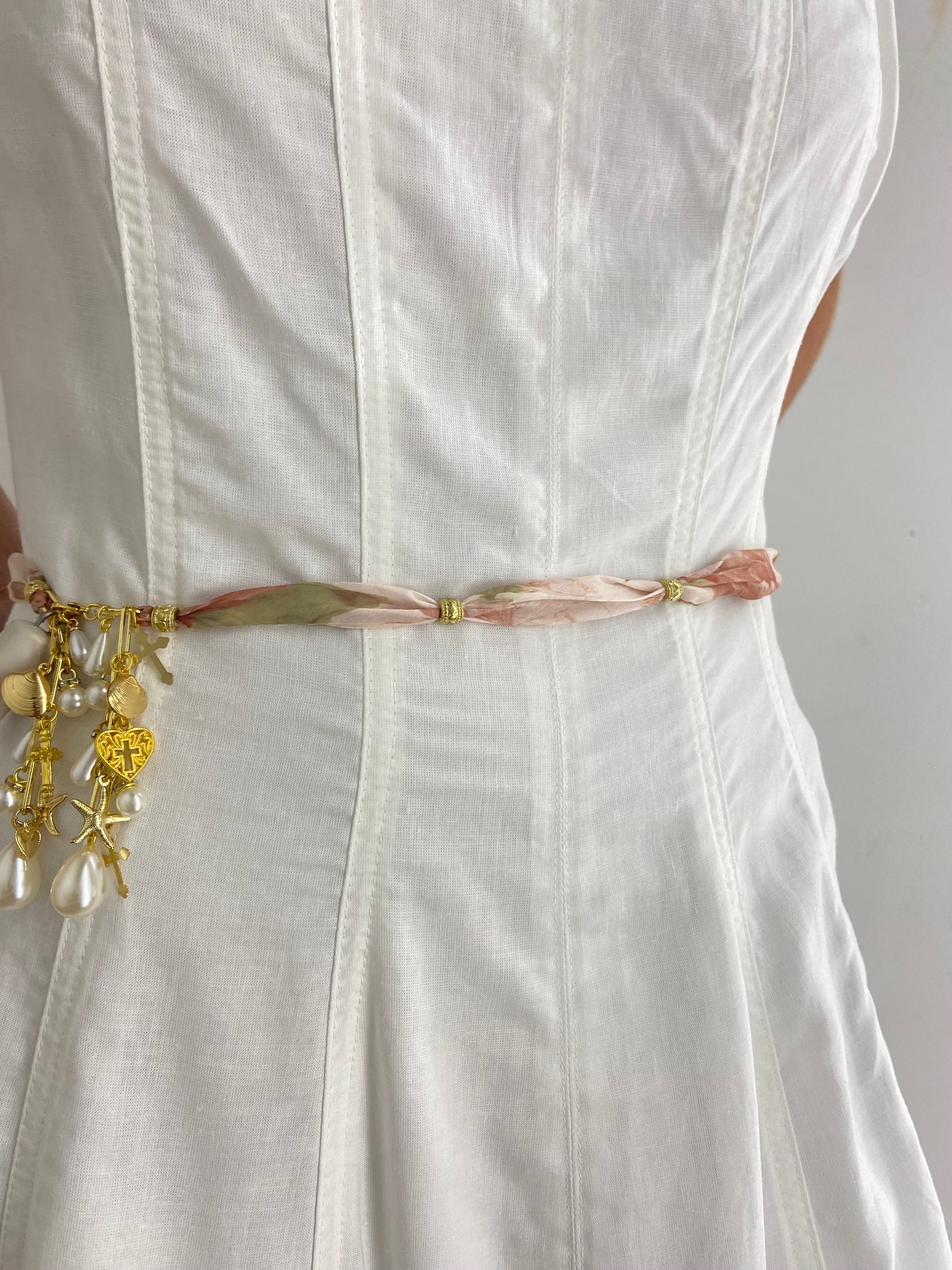 OOAK Chiffon & Charms Necklace or Belt
