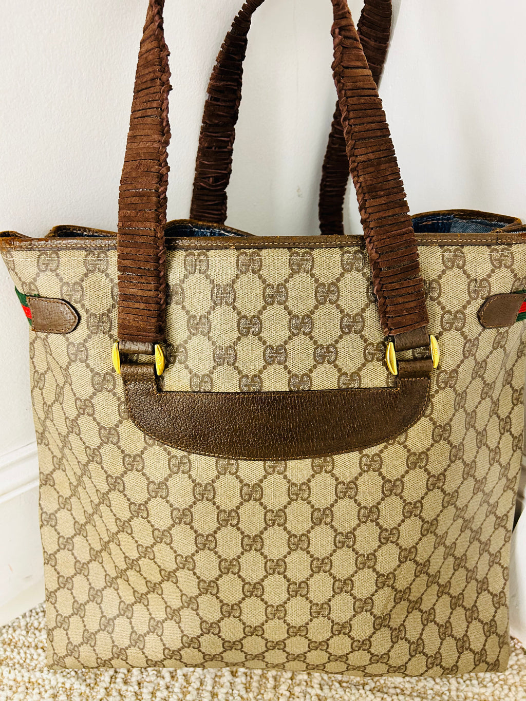 OOAK VIntage Large Gucci GG Supreme Tote