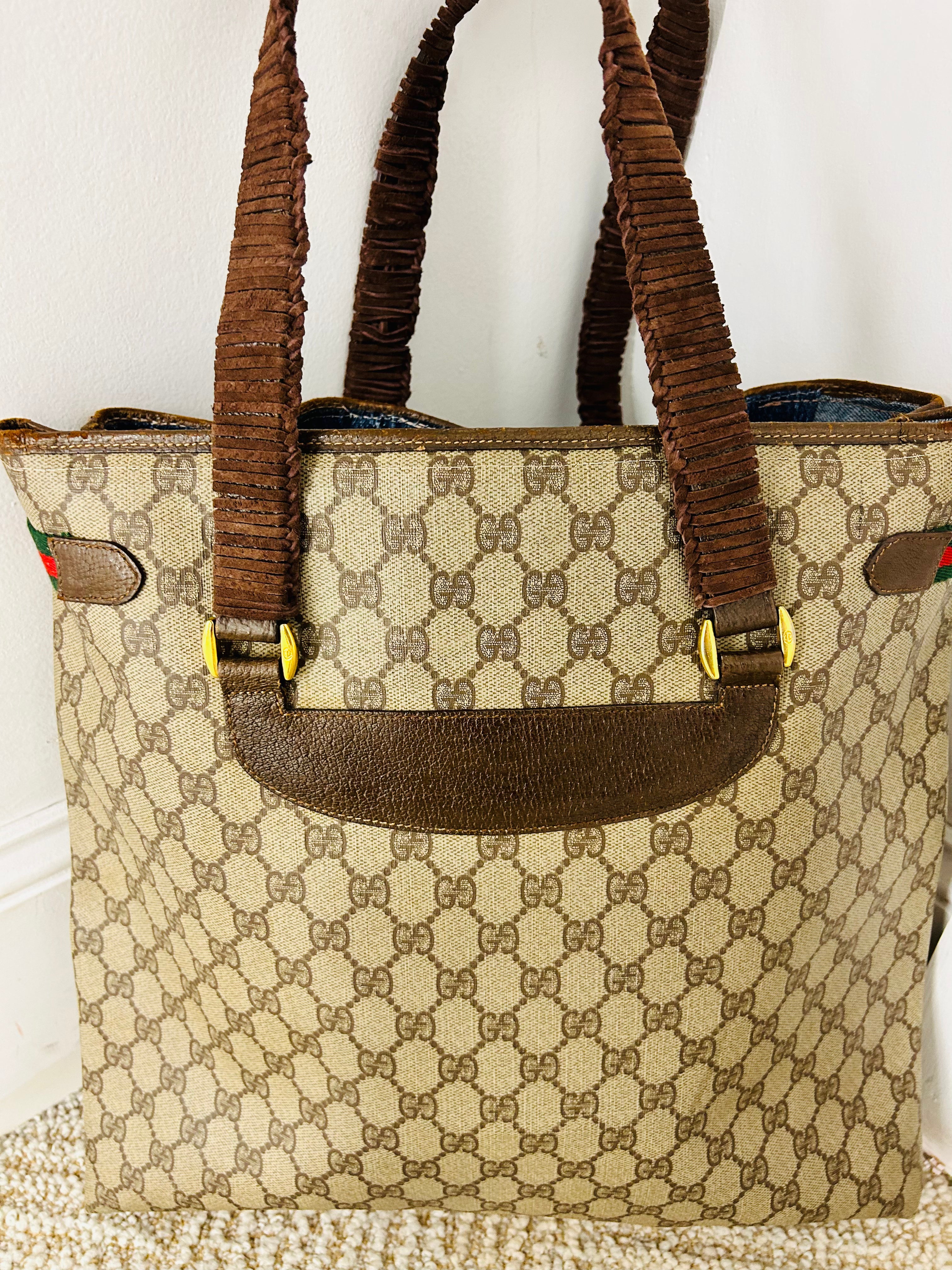 OOAK VIntage Large Gucci GG Supreme Tote