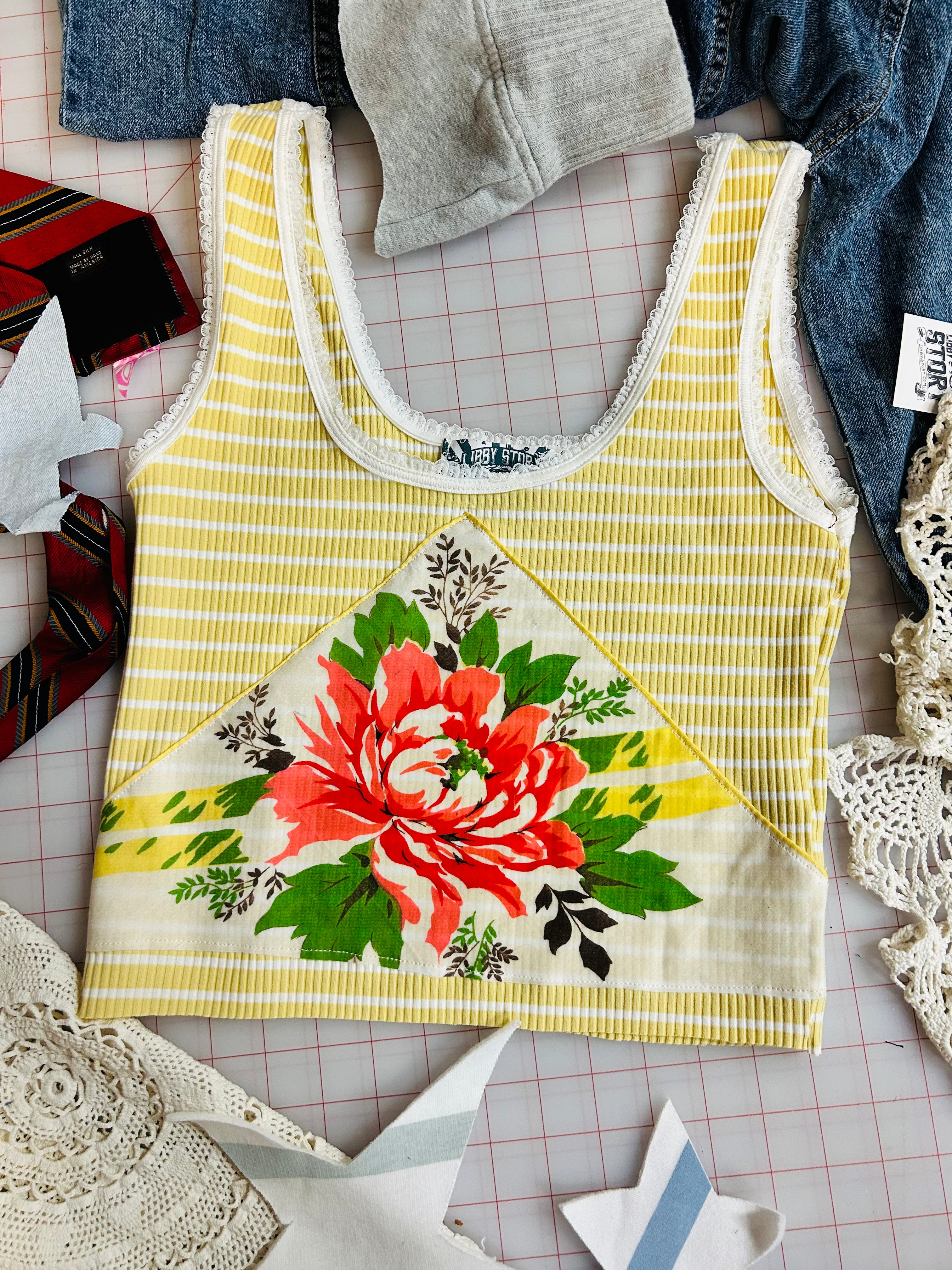 OOAK Handkerchief Stripe Tank