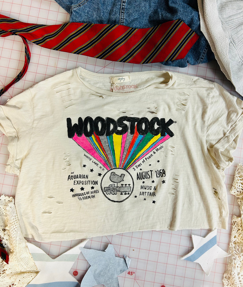 OOAK Handpainted Woodstock Graphic Tee